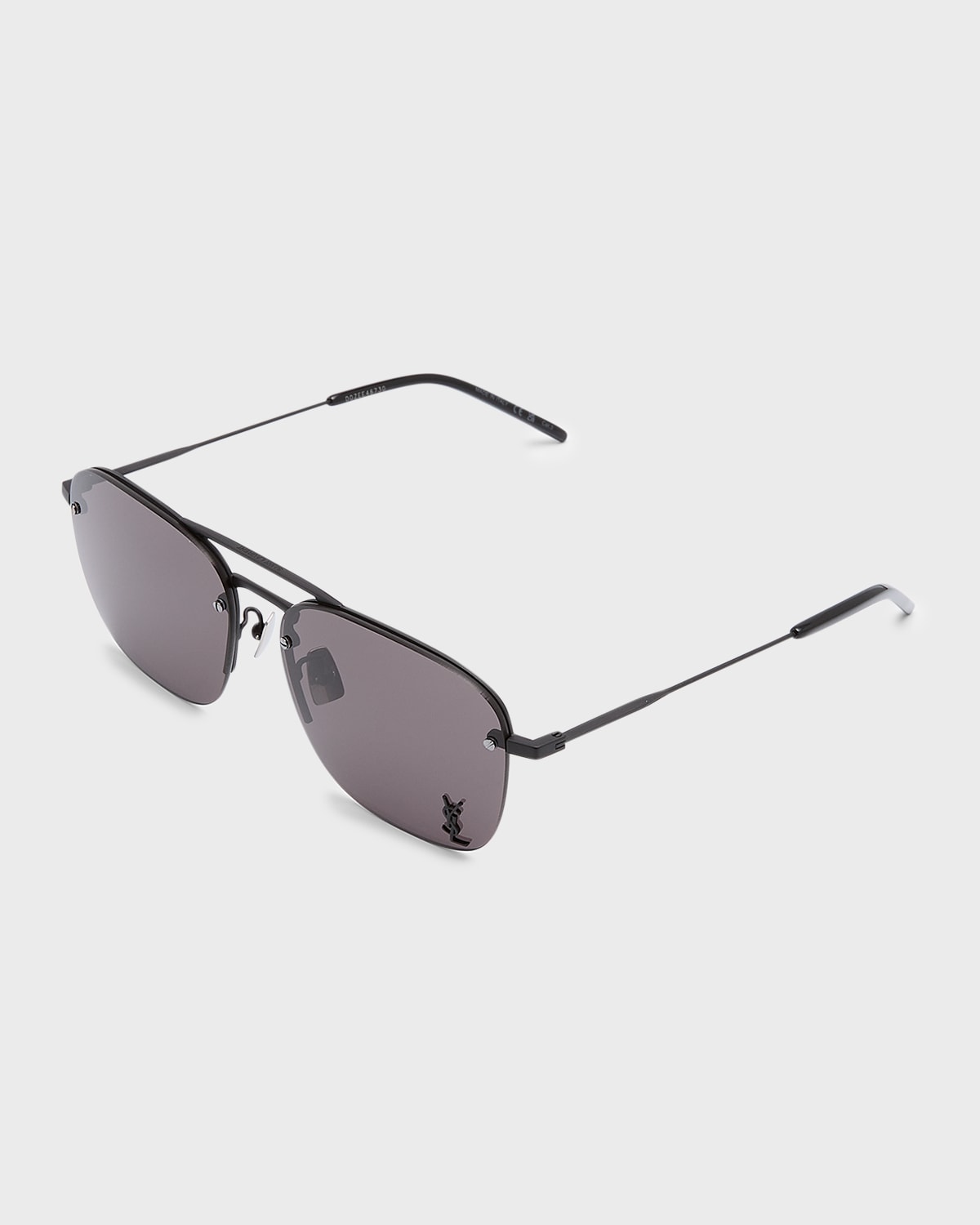 Saint Laurent YSL Semi-Rimless Metal Aviator Sunglasses | Neiman Marcus