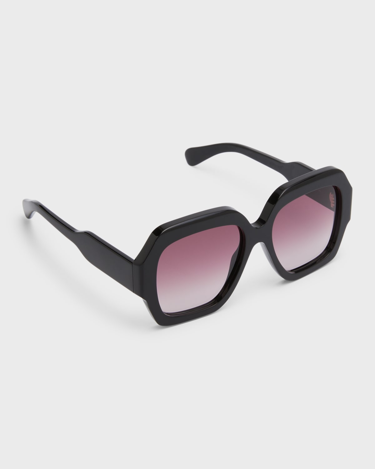 Gucci Monochrome GG Rectangle Acetate Sunglasses Neiman Marcus