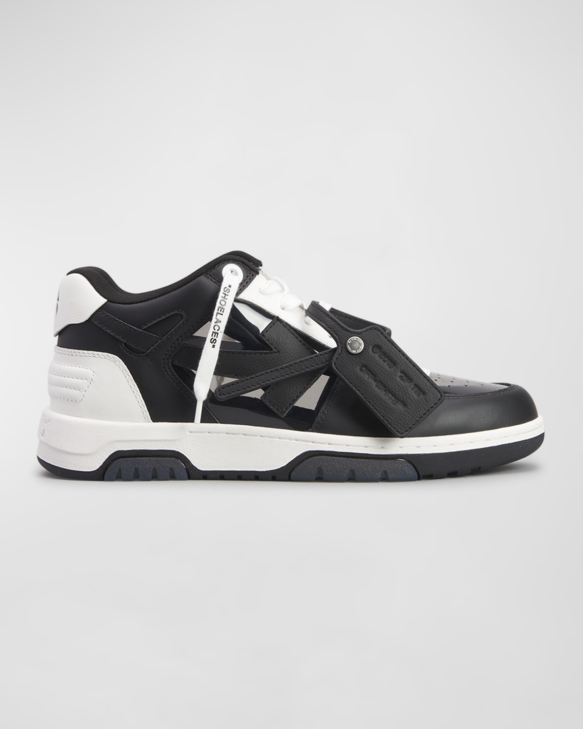 Off-White Men's Out of Office Outlined Leather Low-Top Sneakers ...