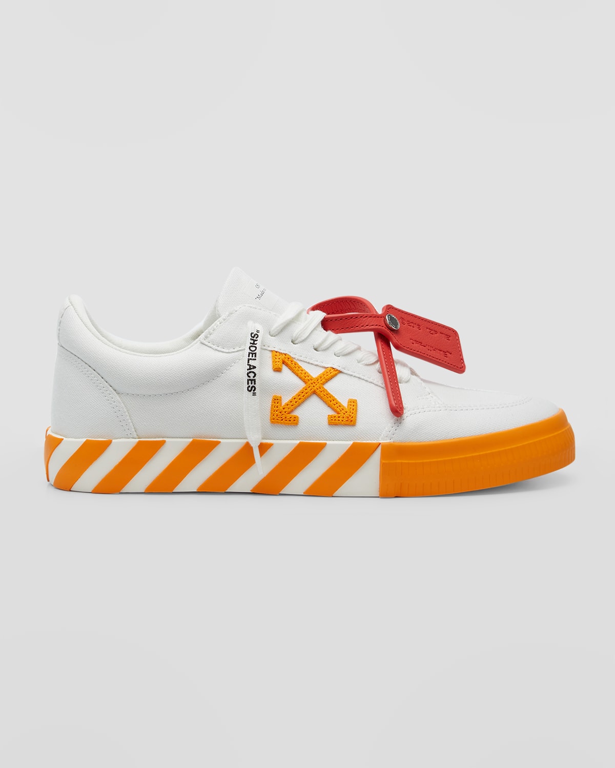 Off-White Men's Vulcanized Tonal Low-Top Leather Sneakers | Neiman Marcus