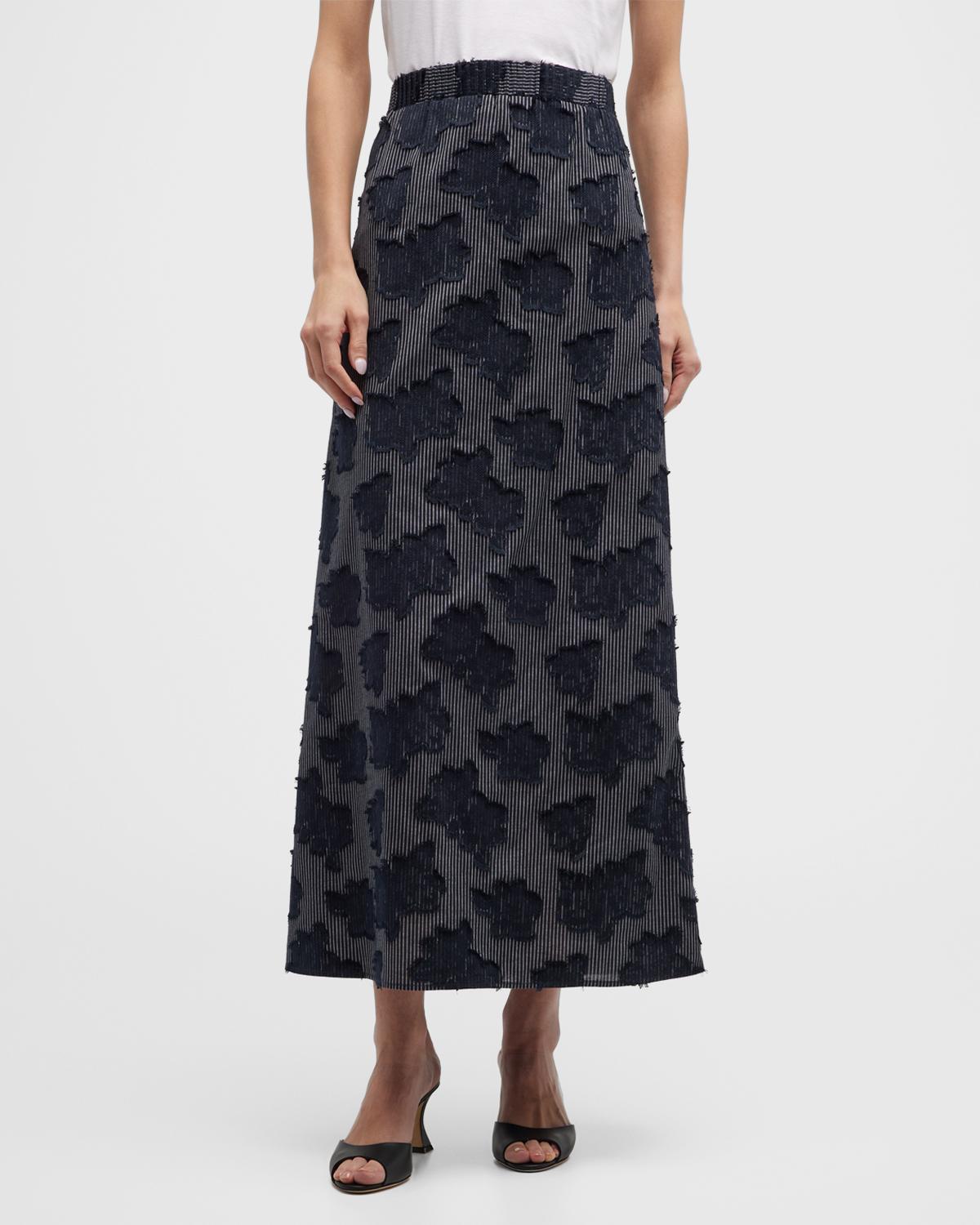 Point Straight Knit Maxi Skirt