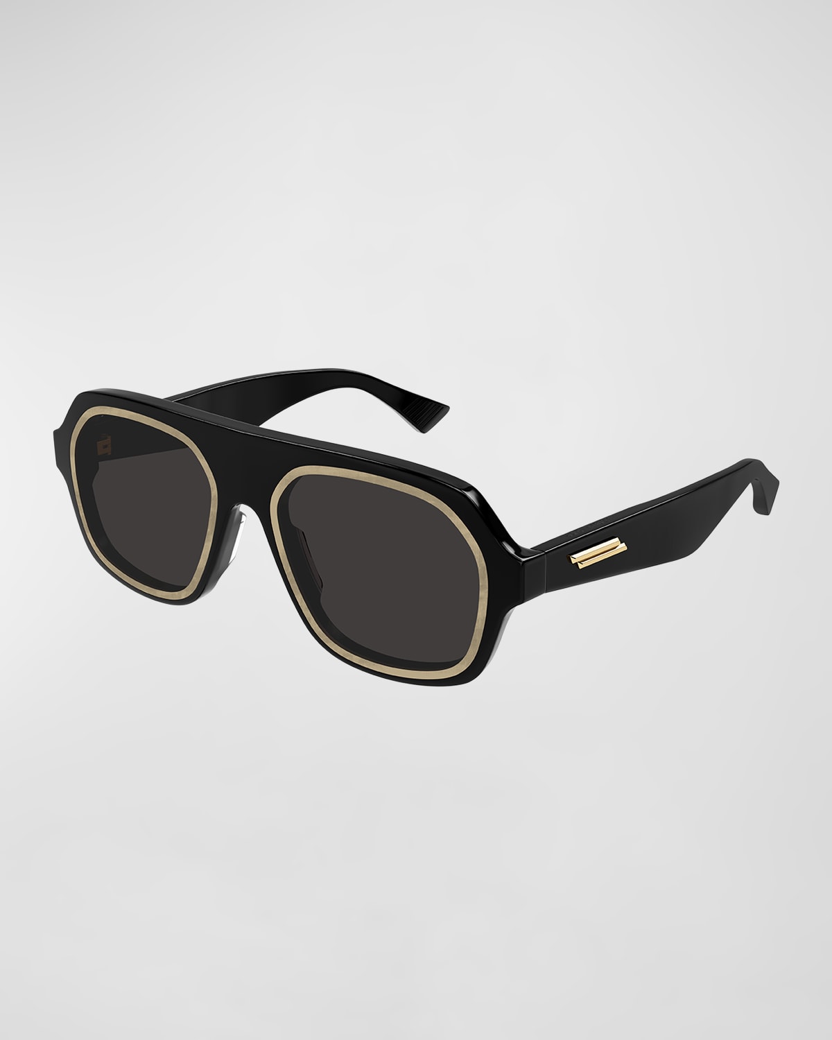 Gucci Men's Aviator Acetate Sunglasses with Logo Neiman Marcus