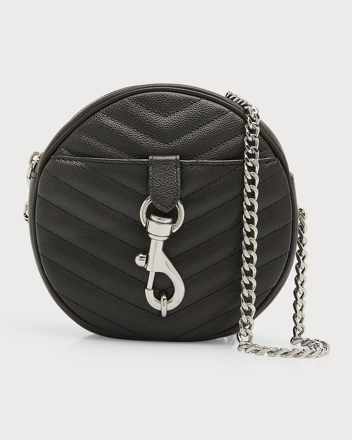 REBECCA MINKOFF Edie Circle Celestial Stud Leather Crossbody Bag