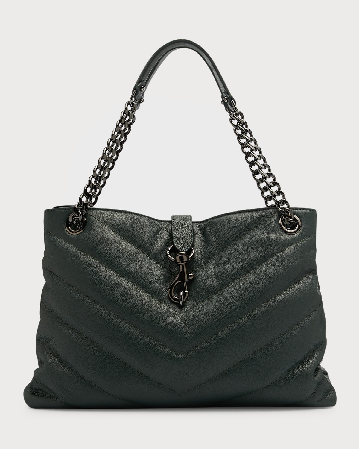 Rebecca Minkoff Edie Maxi ChevronQuilted Denim Tote Bag Neiman Marcus