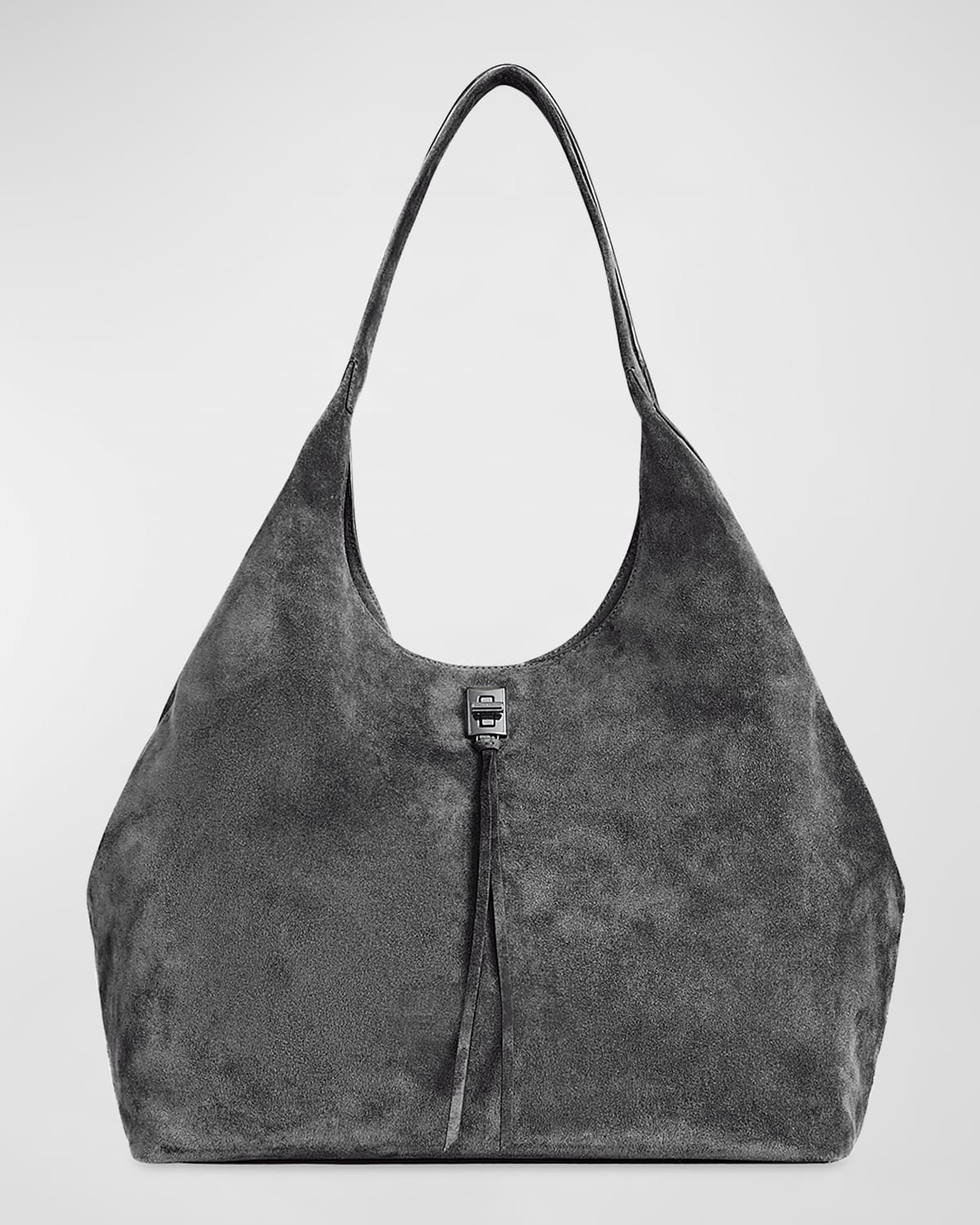 Rebecca Minkoff Darren Zip Suede Shoulder Bag | Neiman Marcus