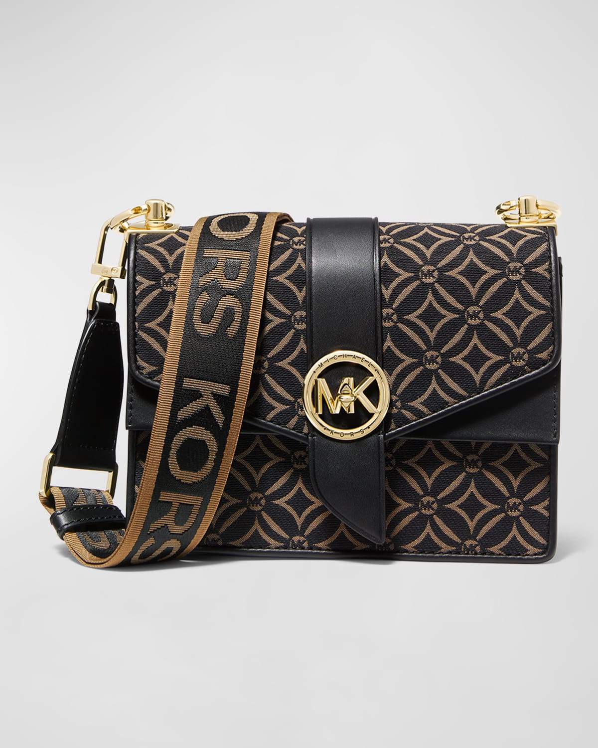 MICHAEL Michael Kors Greenwich Small Convertible Monogram Crossbody Bag ...