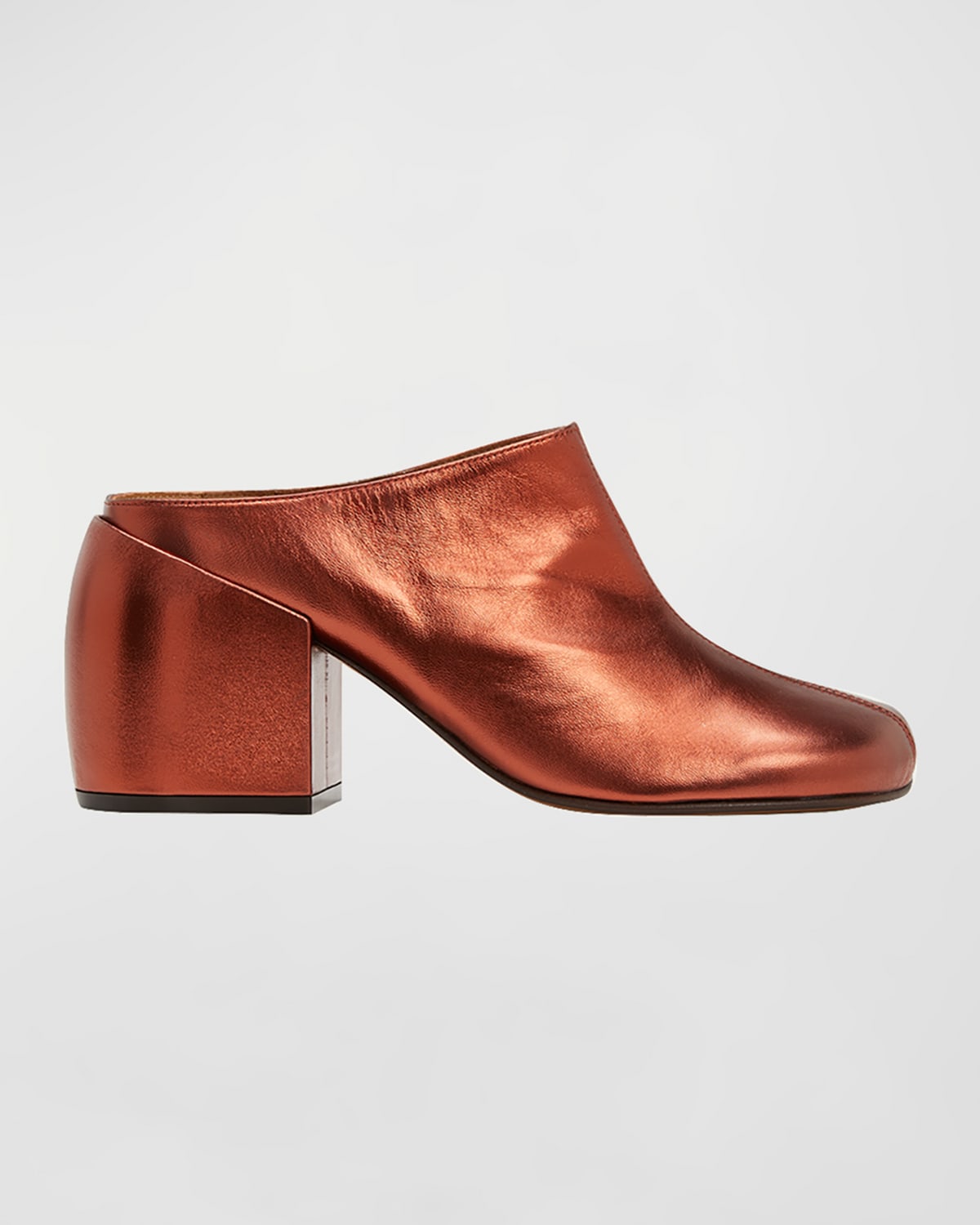 Frye Rosalia Leather BlockHeel Mules Neiman Marcus