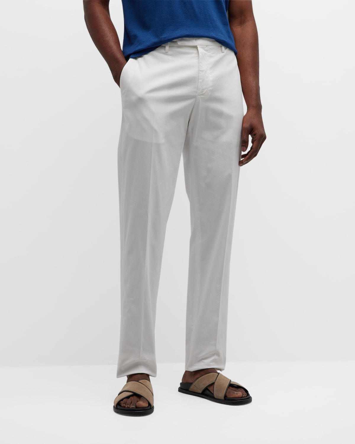 Peter Millar Men's Pilot Flat Front Trousers | Neiman Marcus