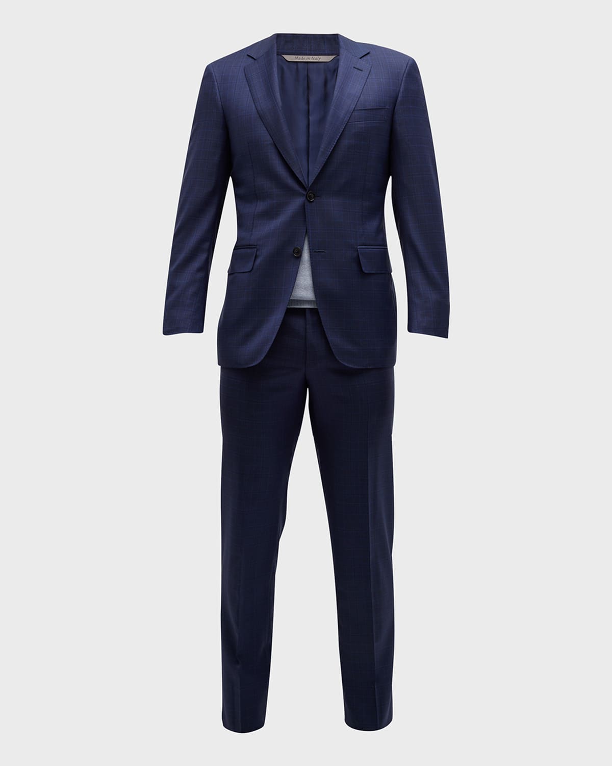 Renoi Mens Suits - Plaid Suits Gray main image 0