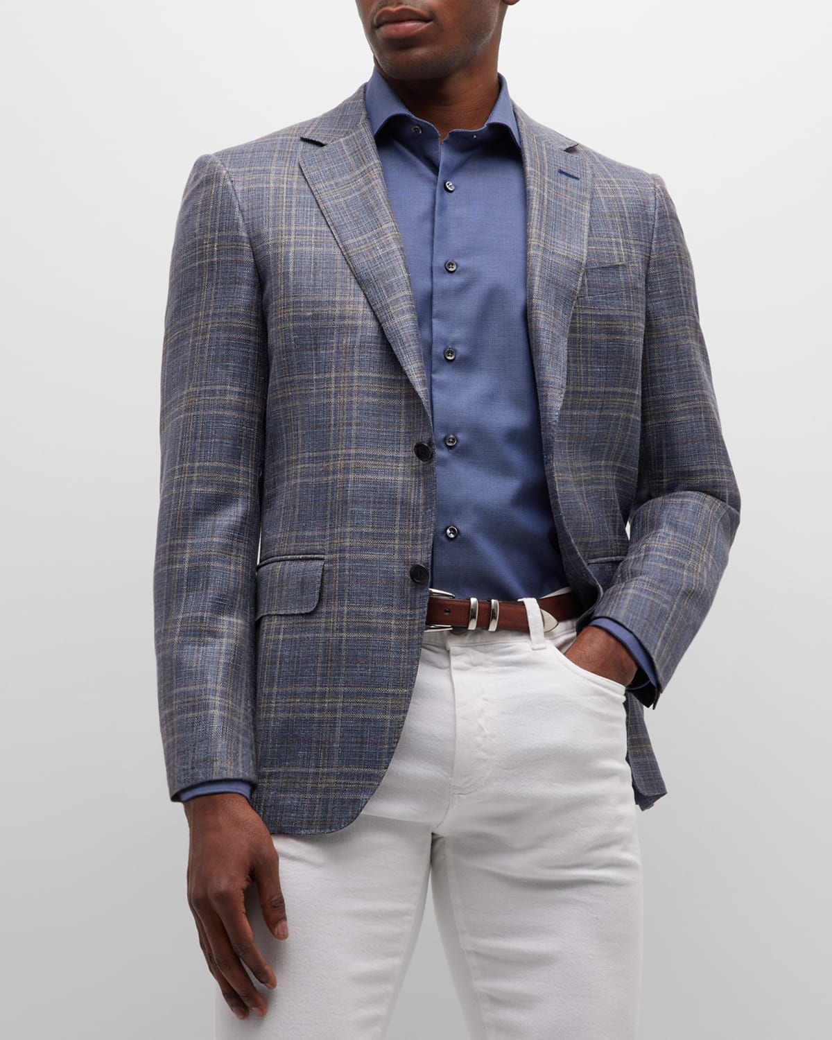 Canali Men's Wool Step-Weave Sport Coat | Neiman Marcus