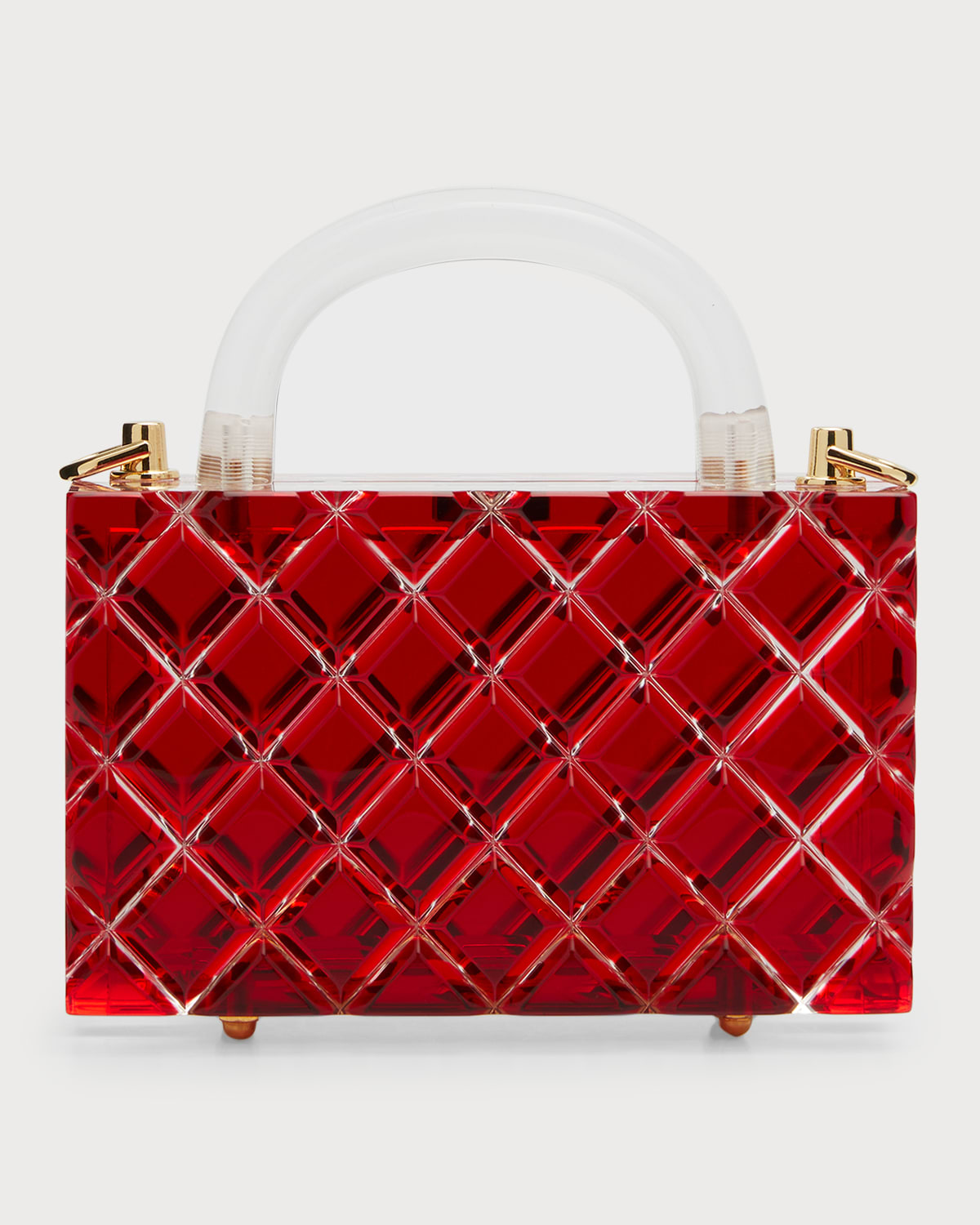 L'Afshar Leon Adele Acrylic TopHandle Bag Neiman Marcus