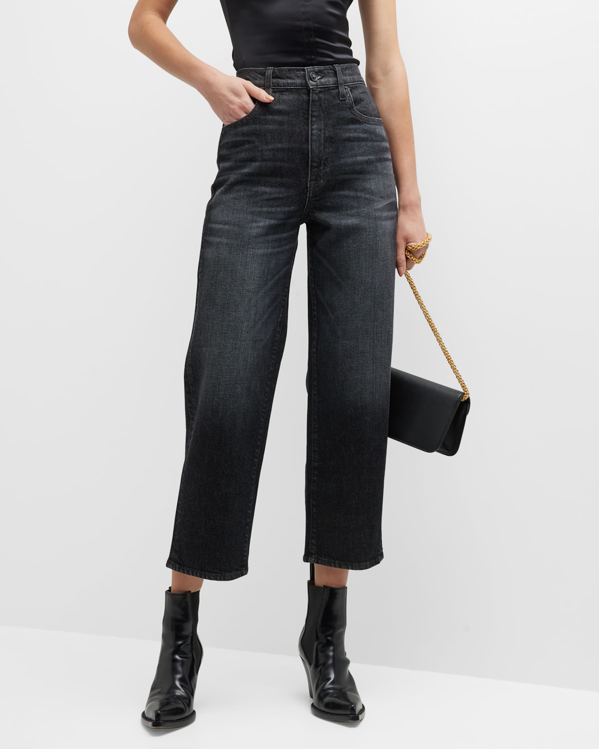 FRAME Jane Straight Cropped Jeans | Neiman Marcus