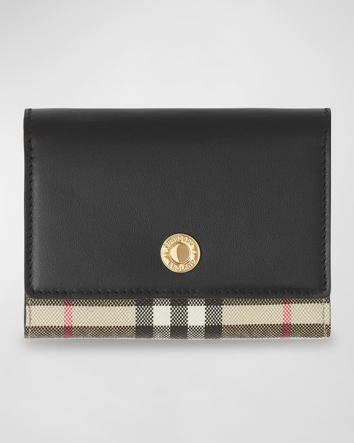 Burberry lancaster vintage check trifold wallet neiman marcus