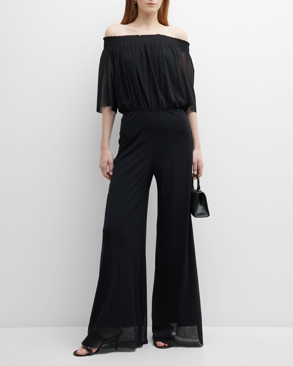 LOOK 861 LACE TOP JUMPSUIT WITH TULLE OVERLAY main image 1