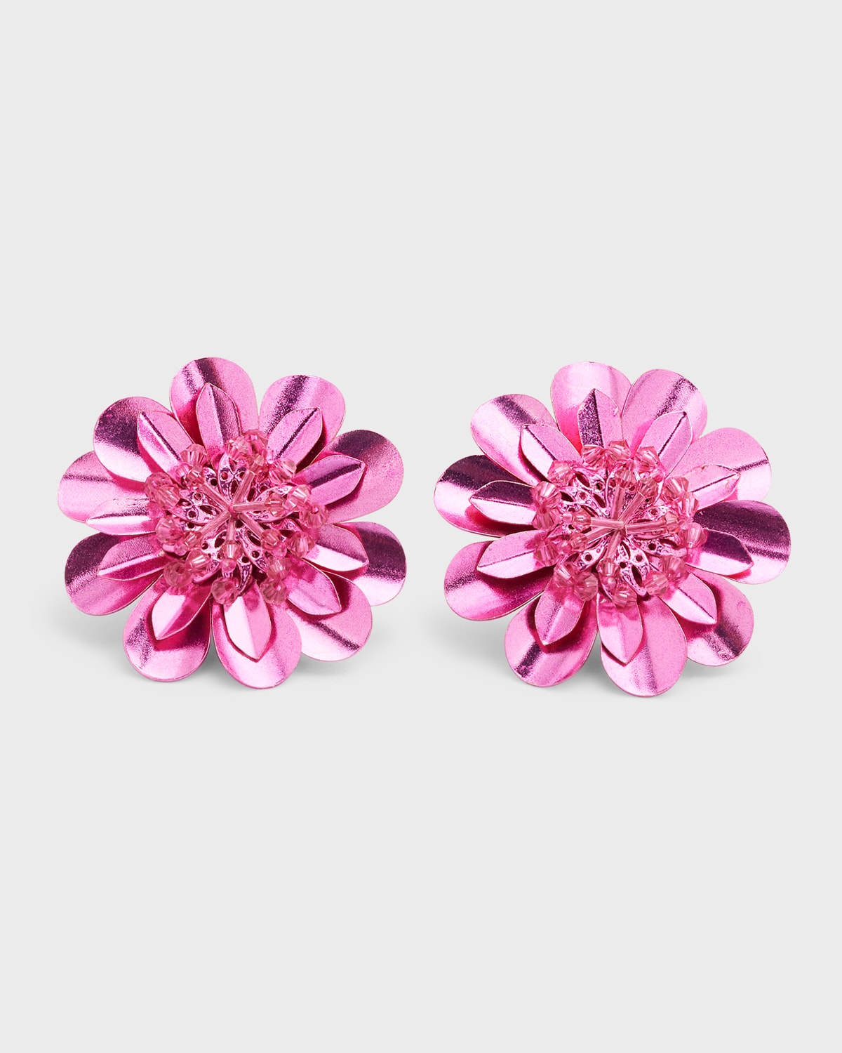 Oscar de la Renta Flower Vine ClipOn Earrings Neiman Marcus