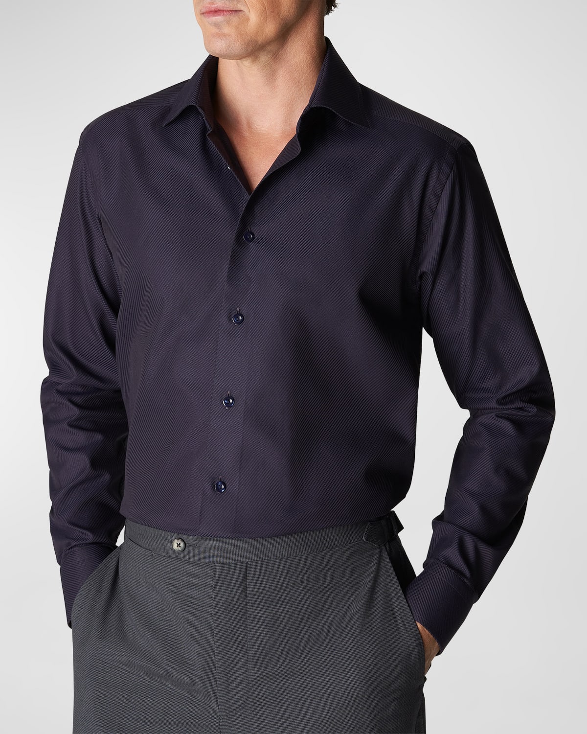 Eton Men's Contemporary Fit Twill Dress Shirt Neiman Marcus