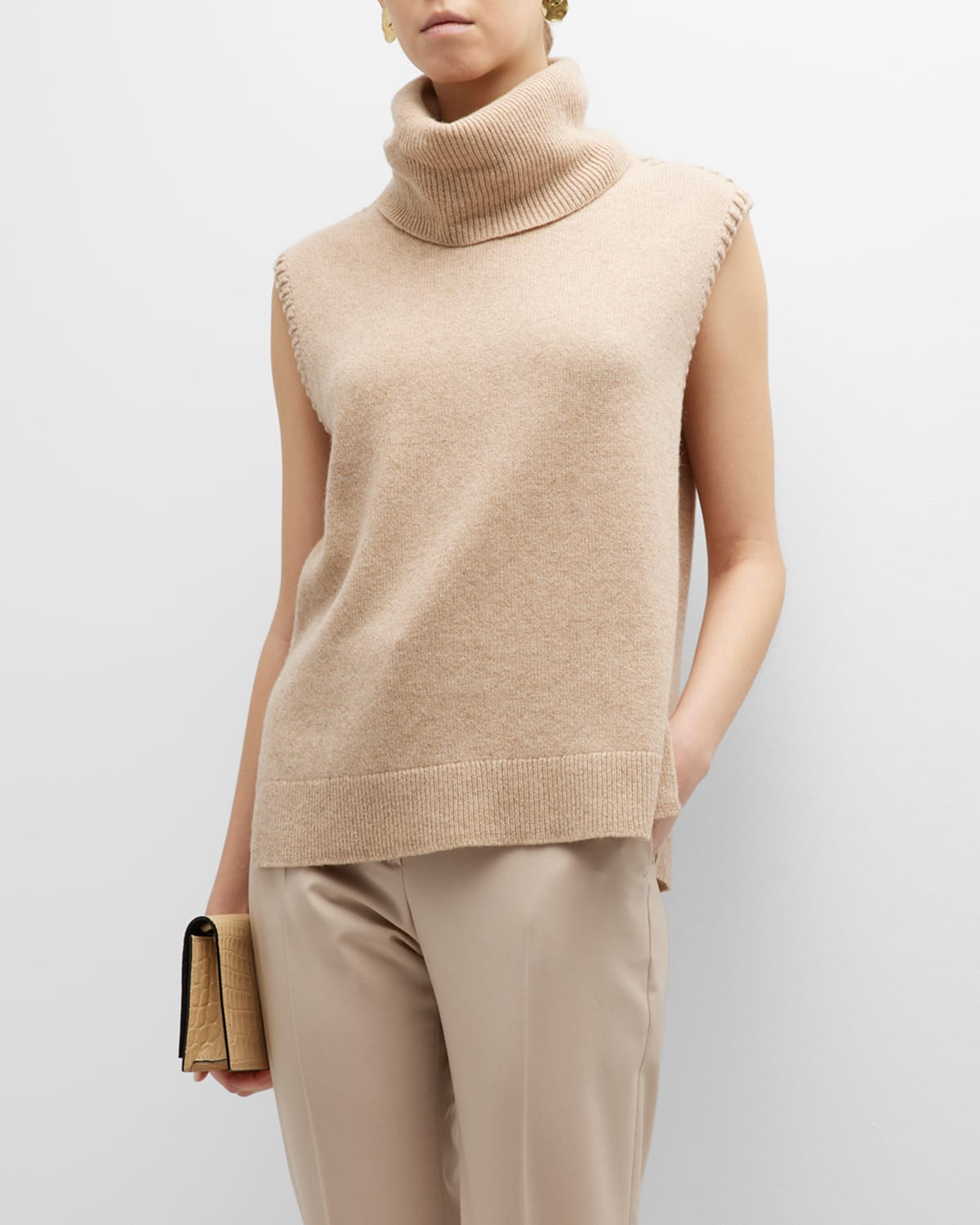 Turtleneck Tank Sweater main image 1