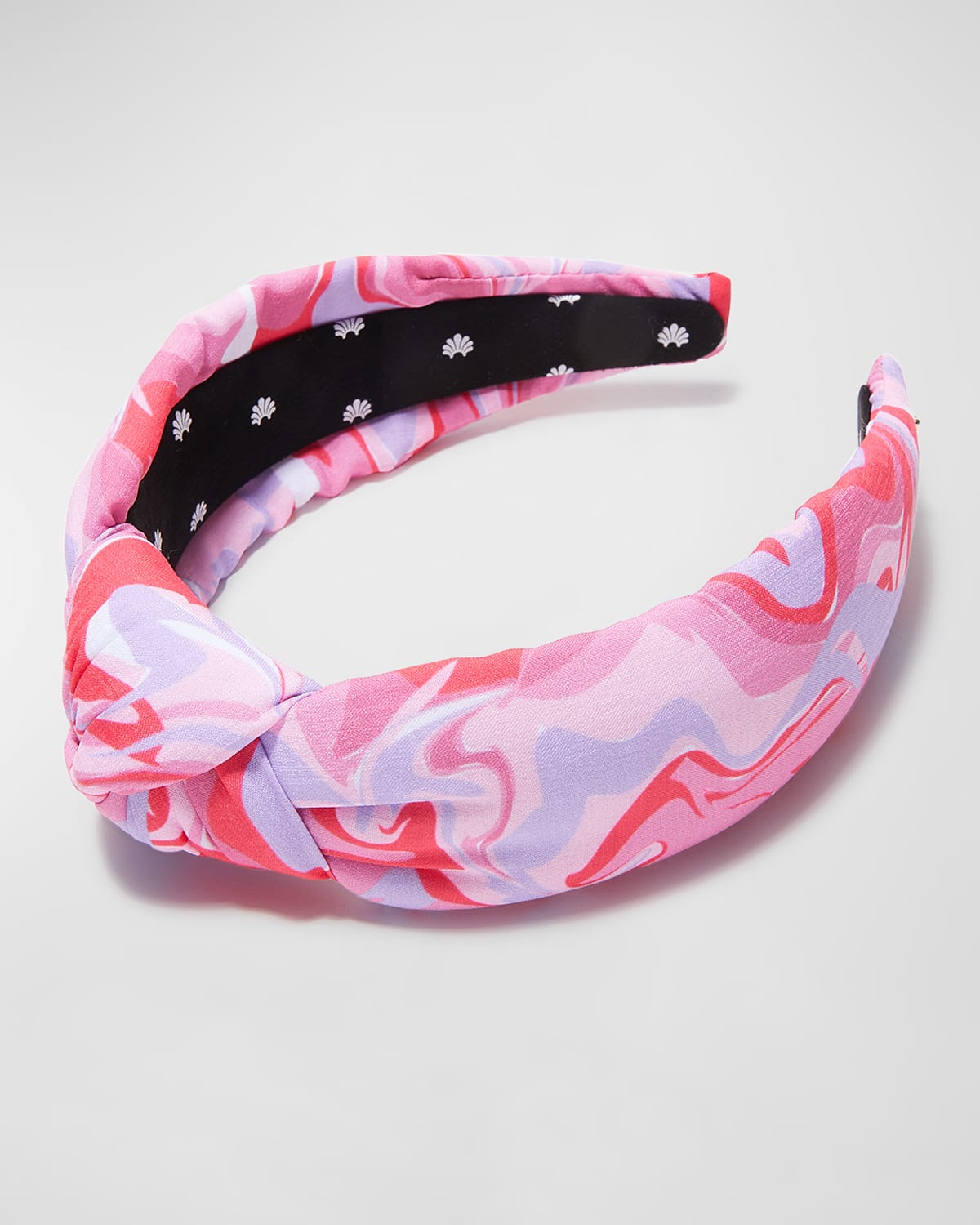 Lele Sadoughi Slim Knotted Eyelet Headband in Fuchsia main image 0