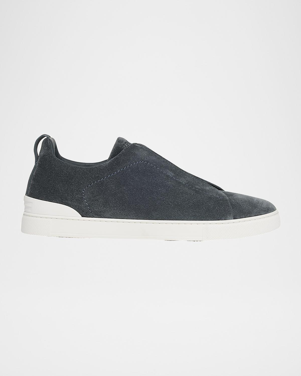 ZEGNA Suede Triple Stitch Sneakers SZ41 ZEGNA Triple Stitch™ Suede Slip-On Sneakers for Men | MR PORTER main image 3