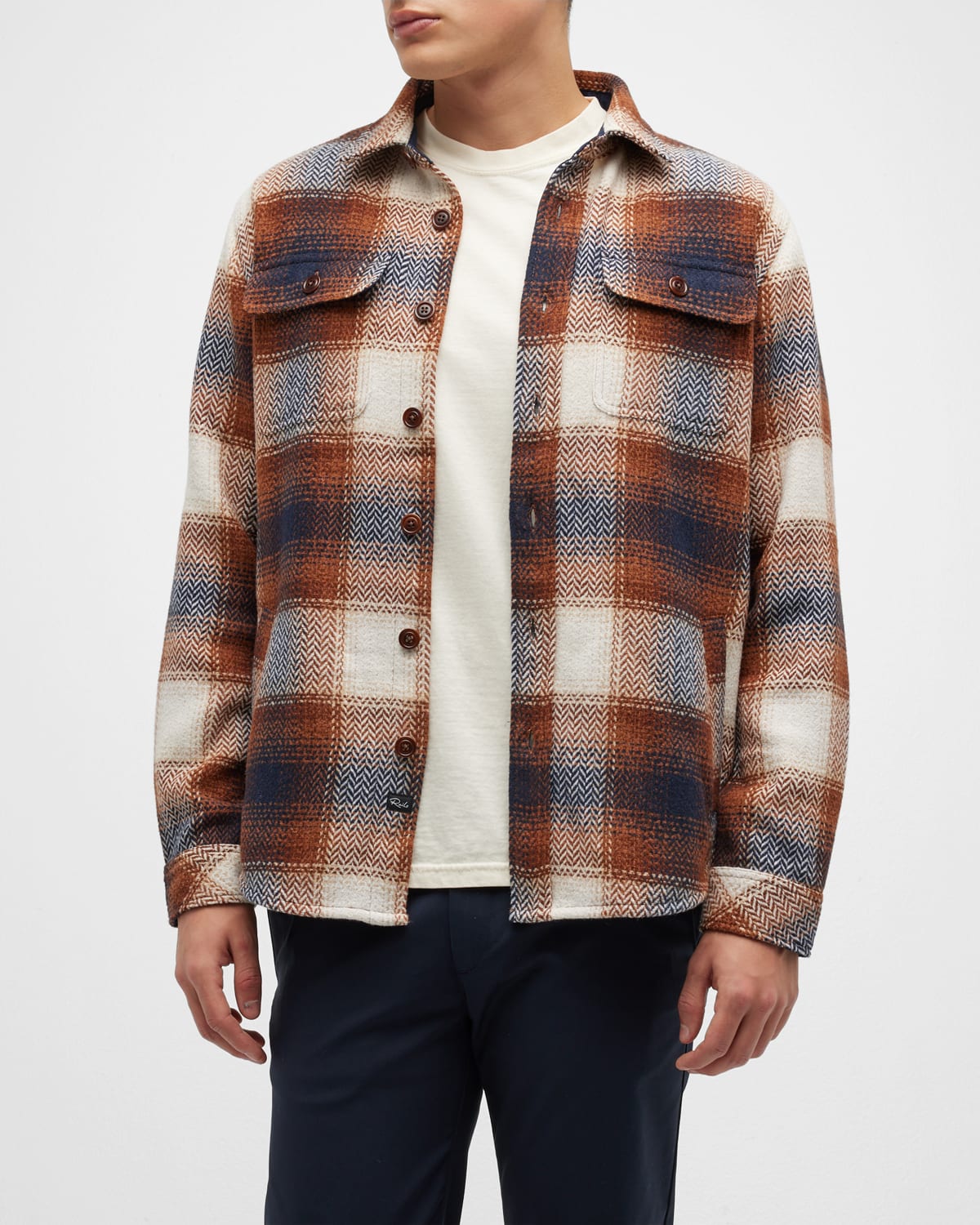Stampd Men's Paneled Plaid Mason Sport Shirt Neiman Marcus