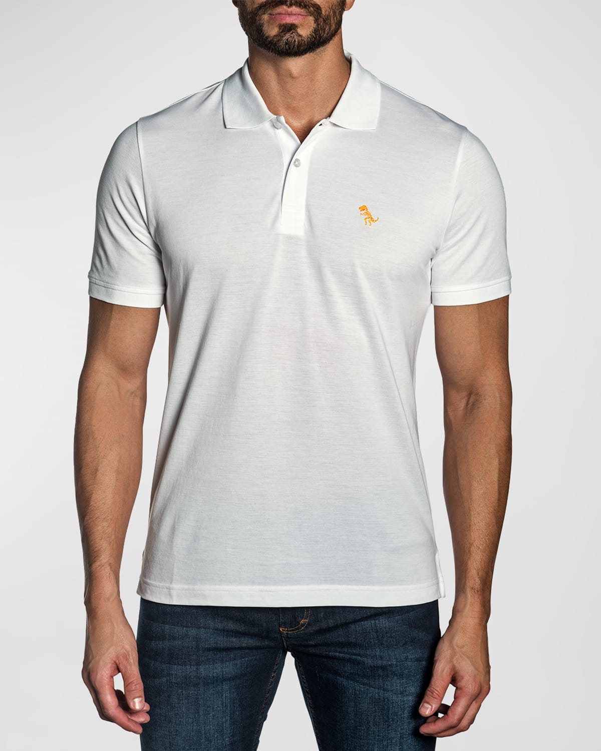 Jared Lang Men's Pima Cotton Polo Shirt | Neiman Marcus
