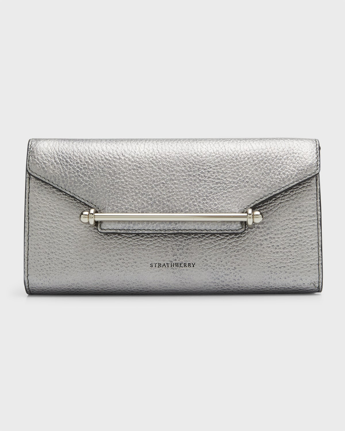 STRATHBERRY Multrees Croc-Embossed Flap Wallet on Chain | Neiman Marcus