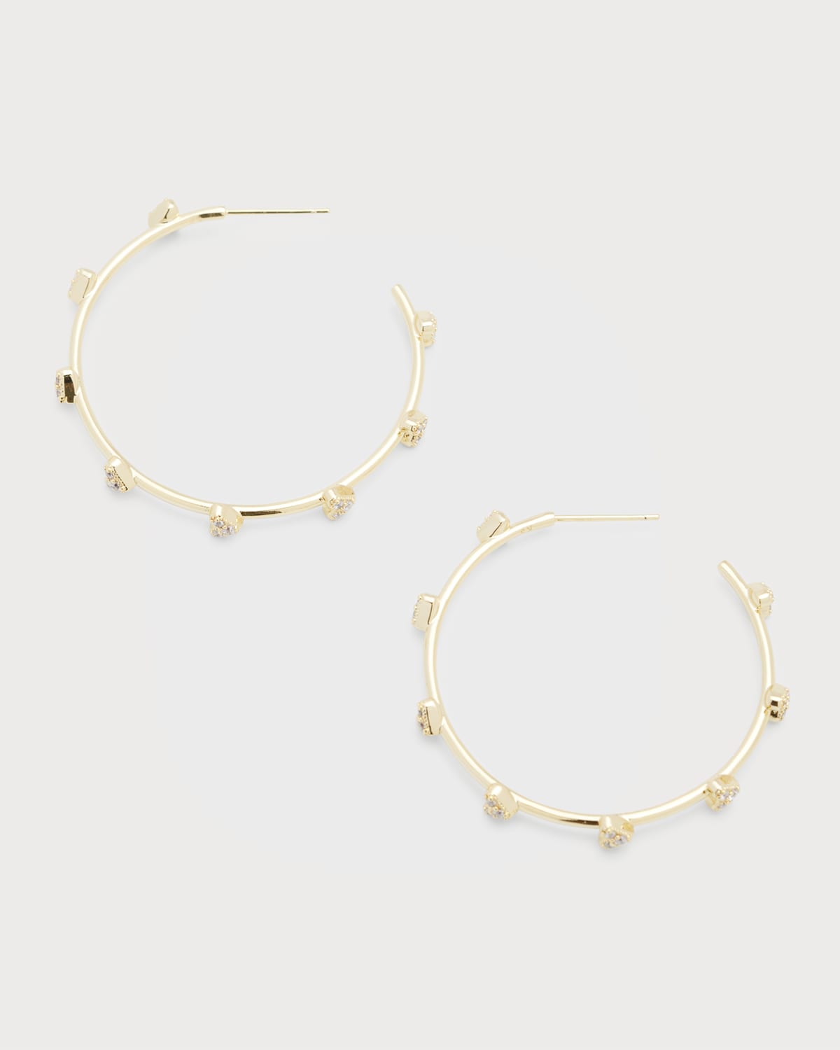 Kendra Scott Rhoan Gold Hoop Earrings In White Crystal The Summit ...