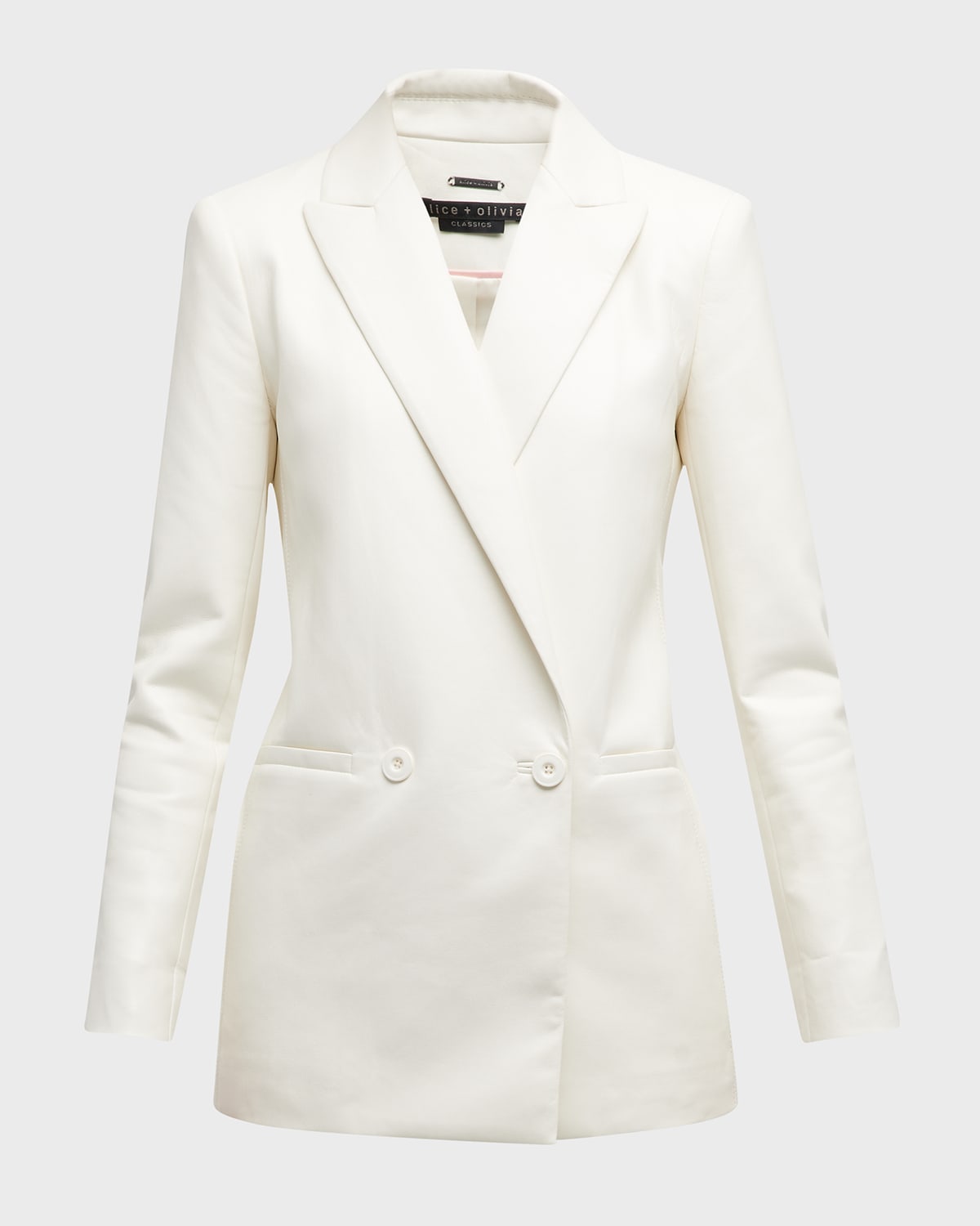 Alice + Olivia Justin Roll-Cuff Double-Breasted Blazer | Neiman Marcus