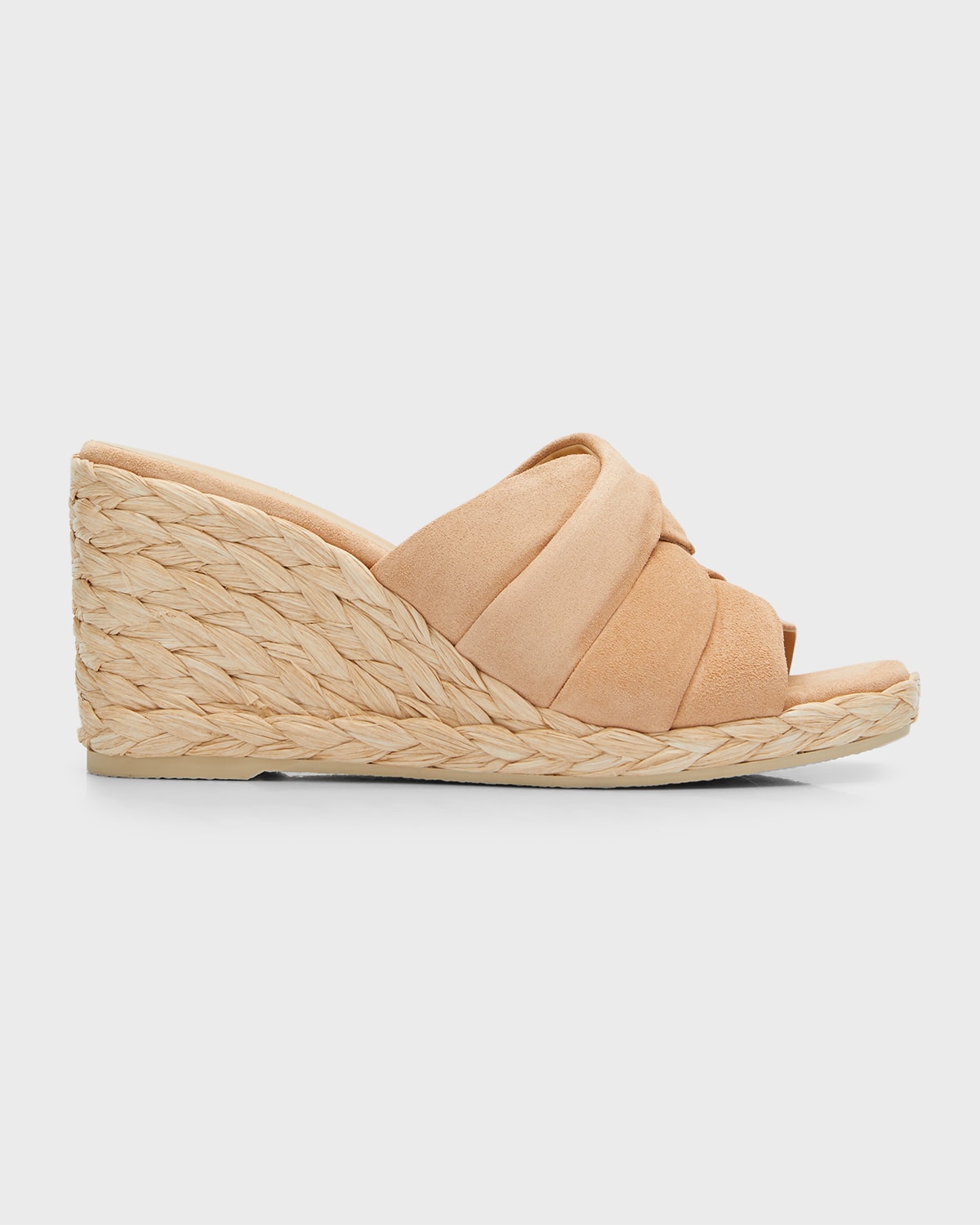 Prada Nappa Leather Espadrille Wedge Sandals Neiman Marcus