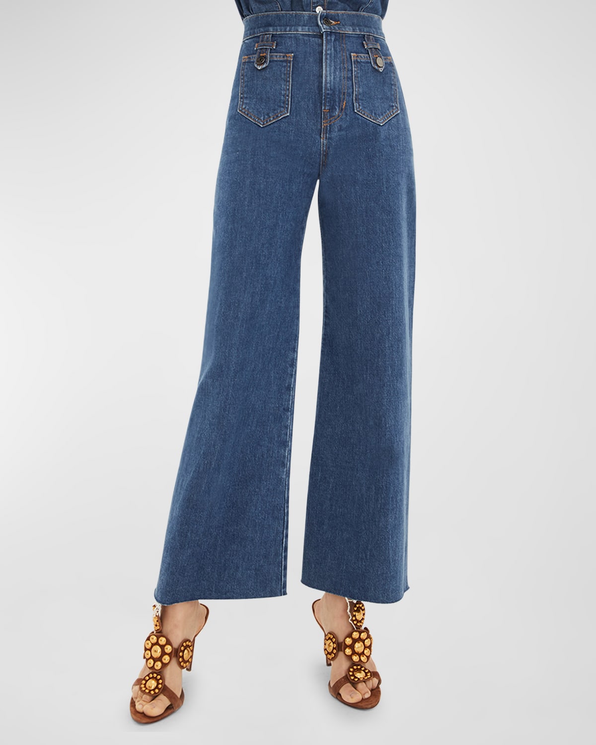 Veronica Beard Jeans Haizley Wide-Leg Jeans | Neiman Marcus