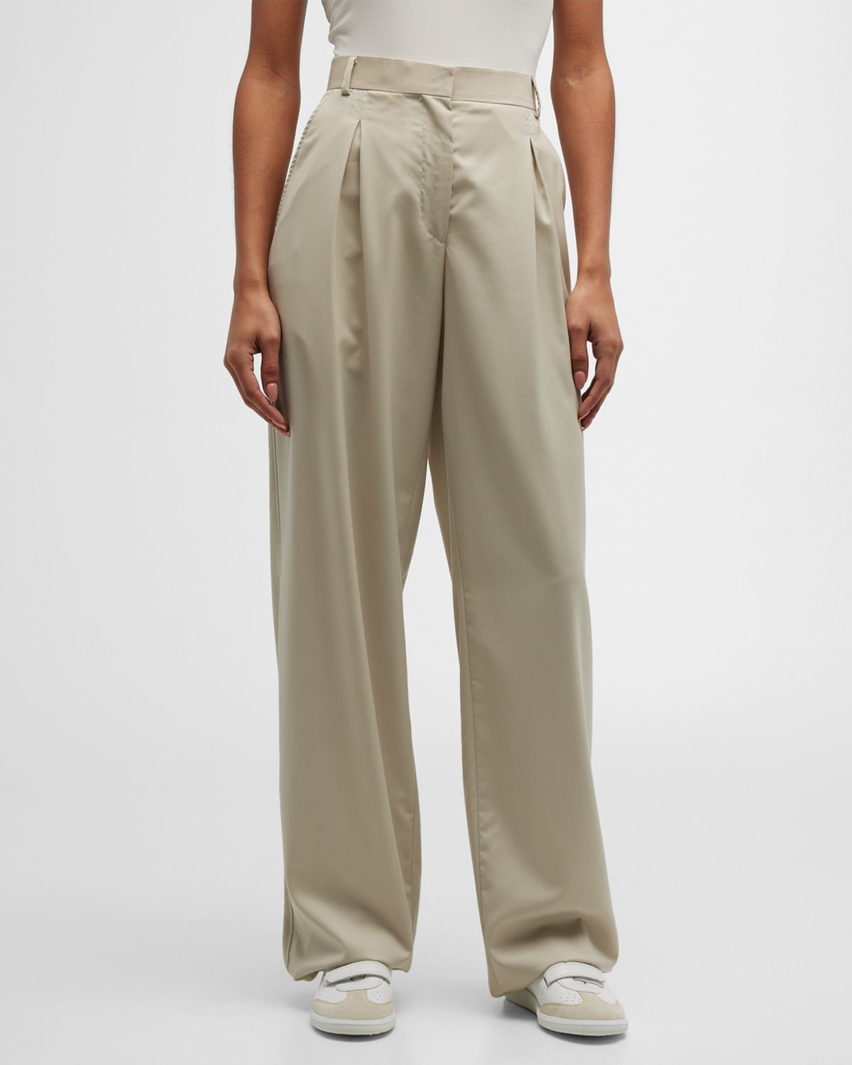 A.L.C. Pleated WideLeg Pants Neiman Marcus