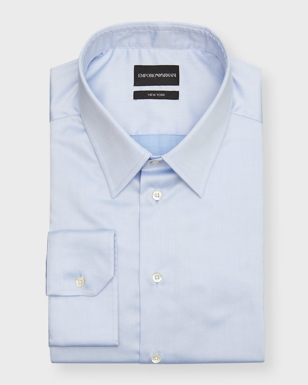 Emporio Armani Men's Point Collar Cotton Dress Shirt Neiman Marcus