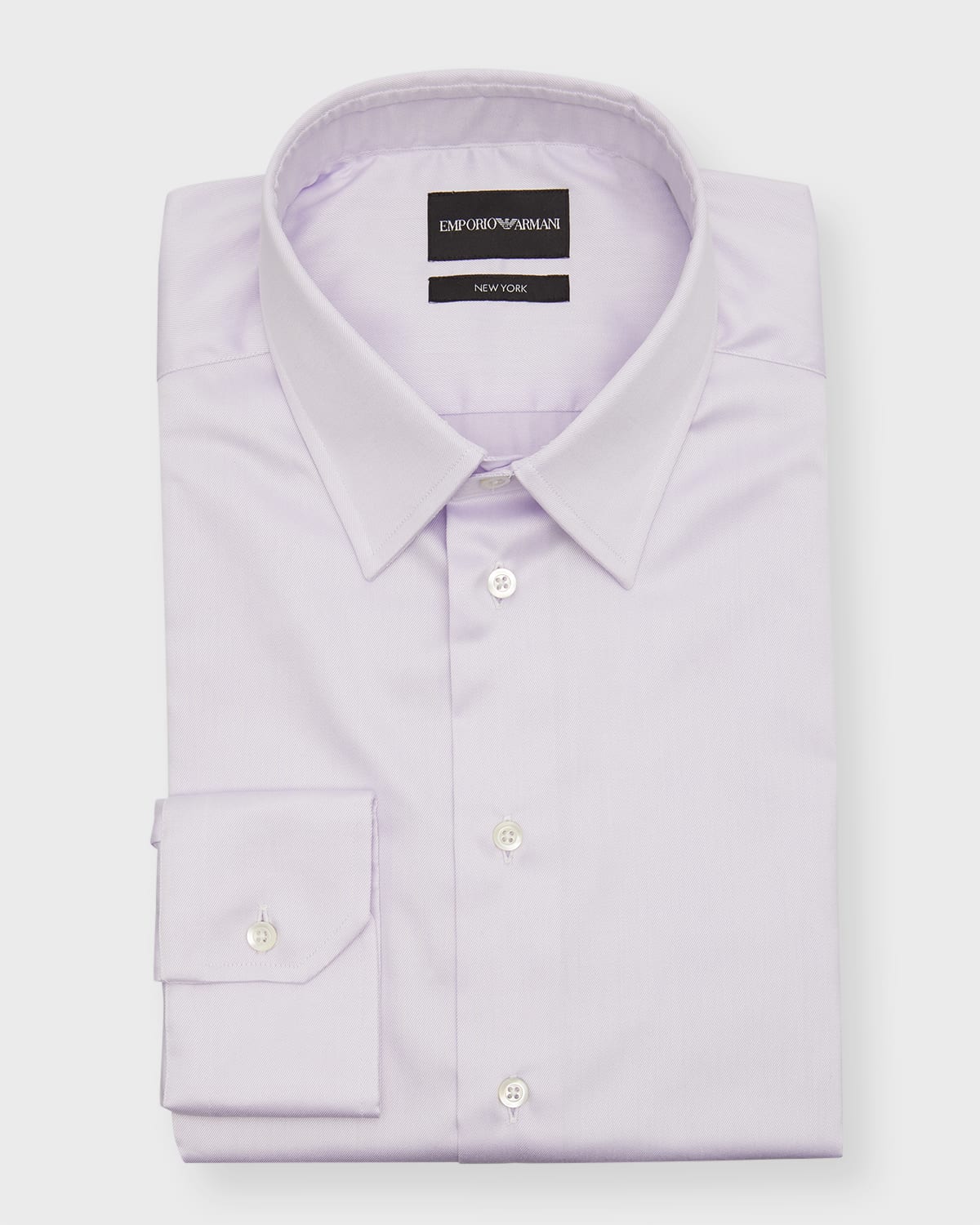 Emporio Armani Men's Point Collar Cotton Dress Shirt | Neiman Marcus