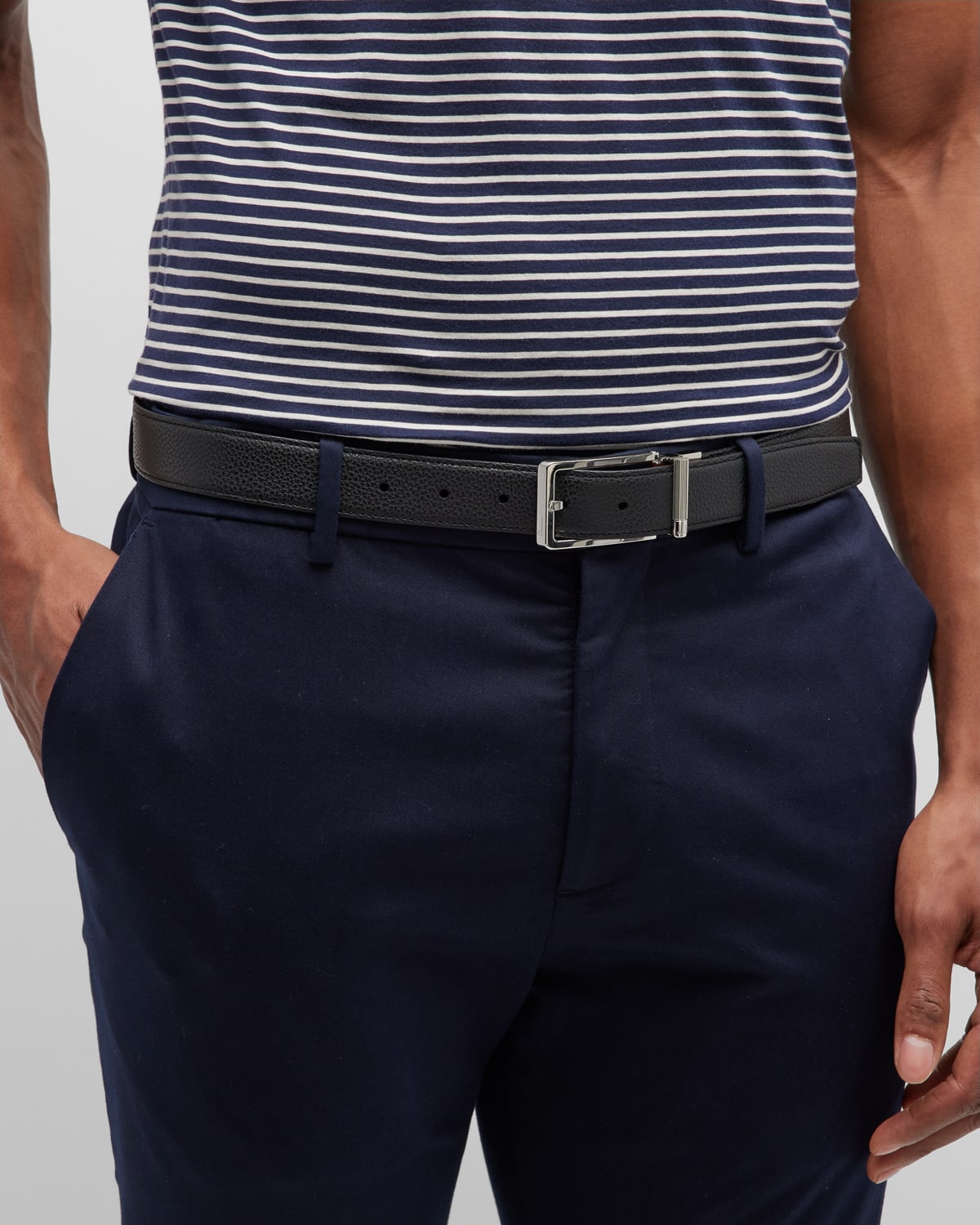 Santoni Men's Reversible Leather Belt | Neiman Marcus