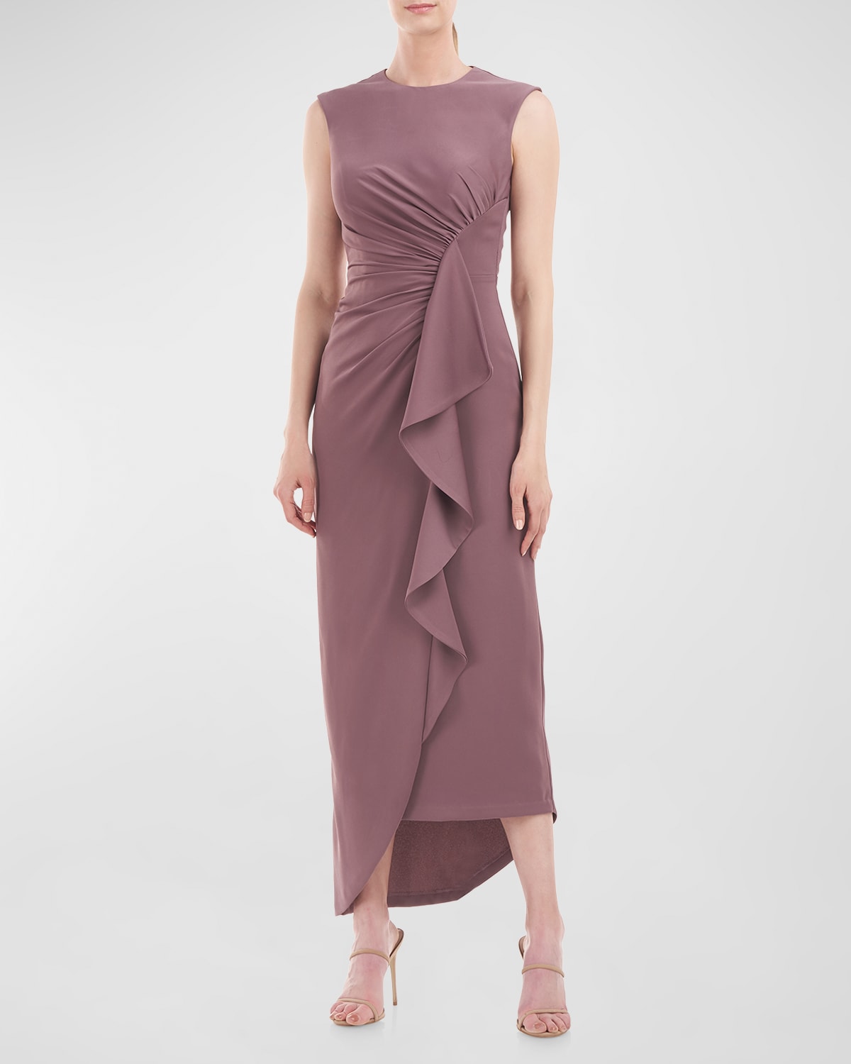 Nellie Sleeveless Strappy Button Embellishment Maxi Dress