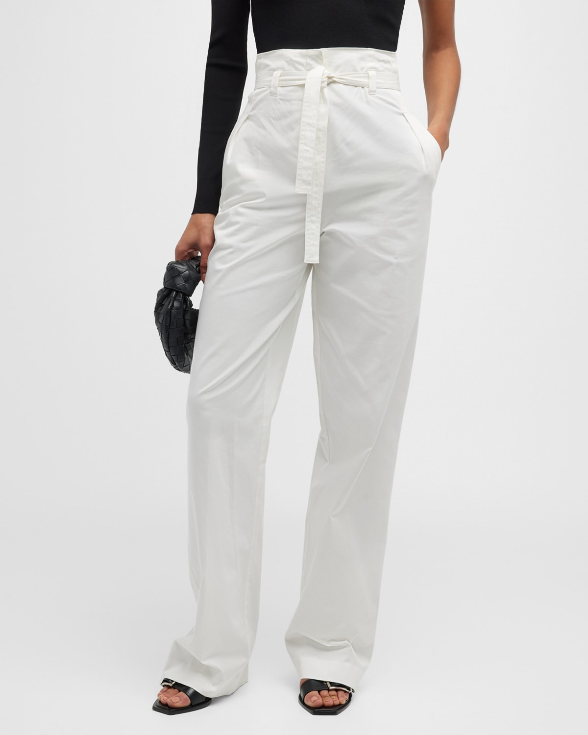 A.L.C. Emily Wide-Leg Paperbag Pants | Neiman Marcus