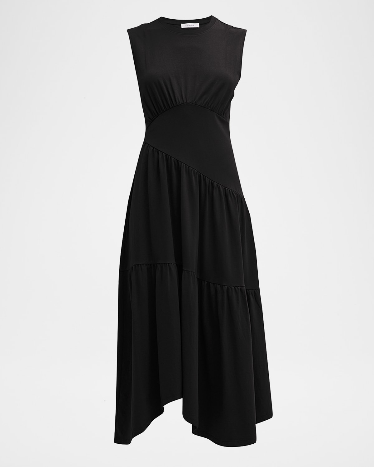 FRAME GatheredSeam Midi Skirt Neiman Marcus