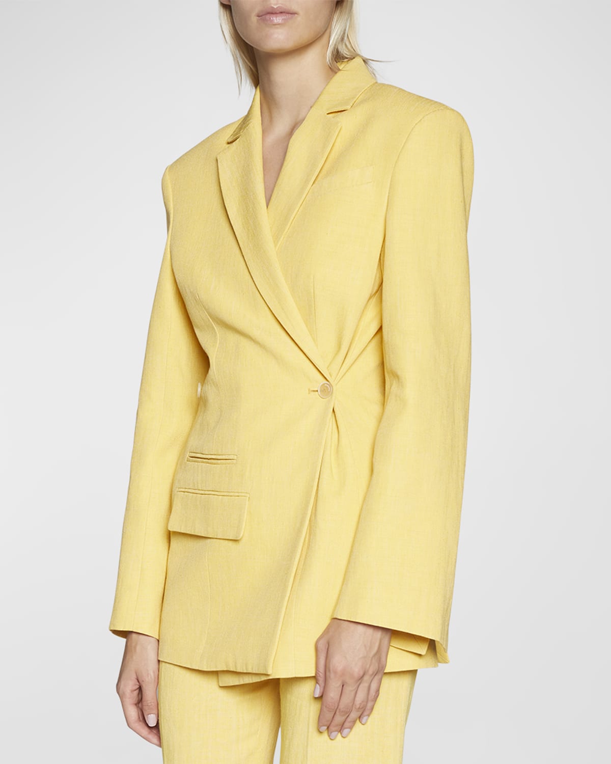 Toteme Double-Breasted Vent Blazer | Neiman Marcus