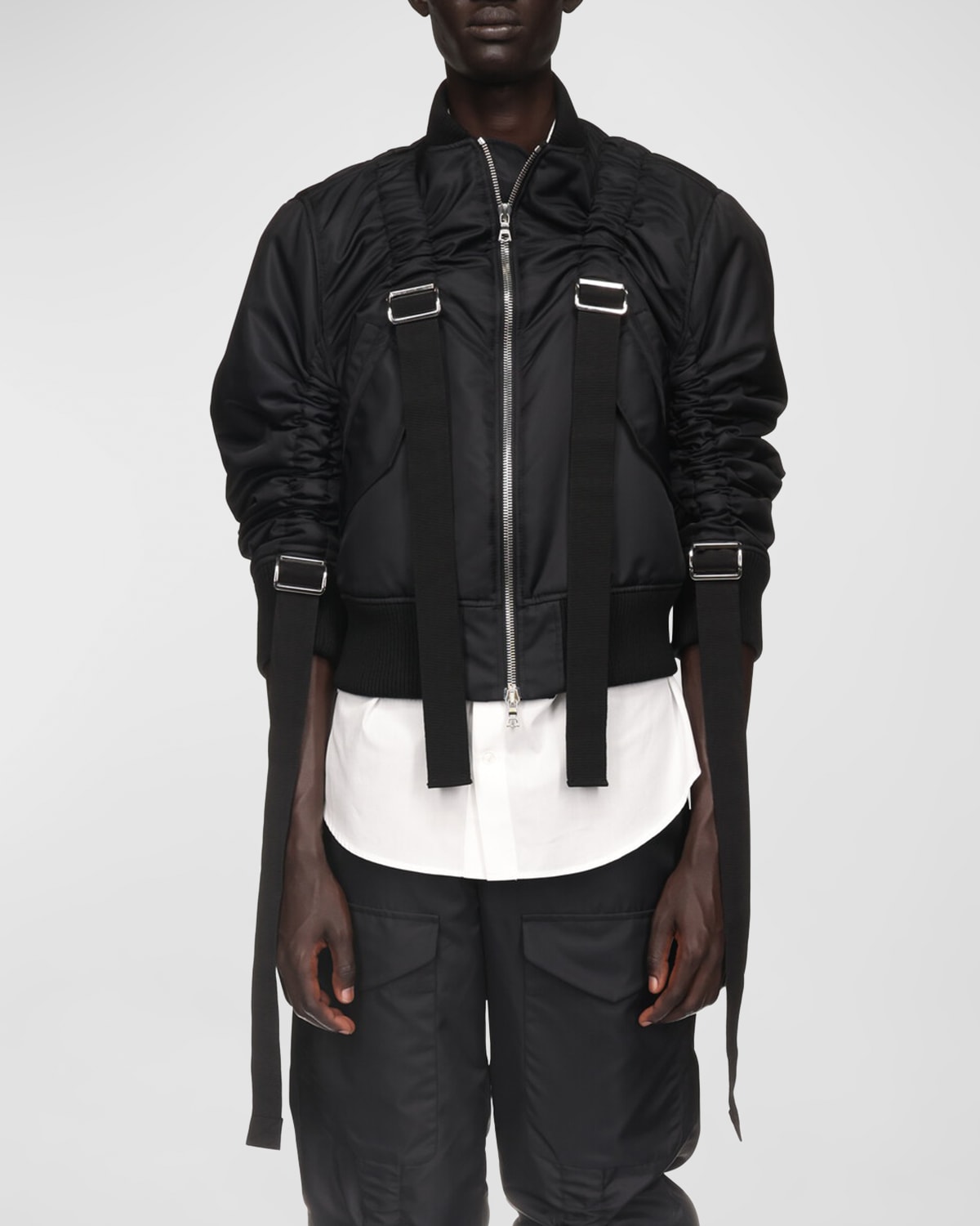 Theory Men's Nylon Flight Bomber Jacket Neiman Marcus