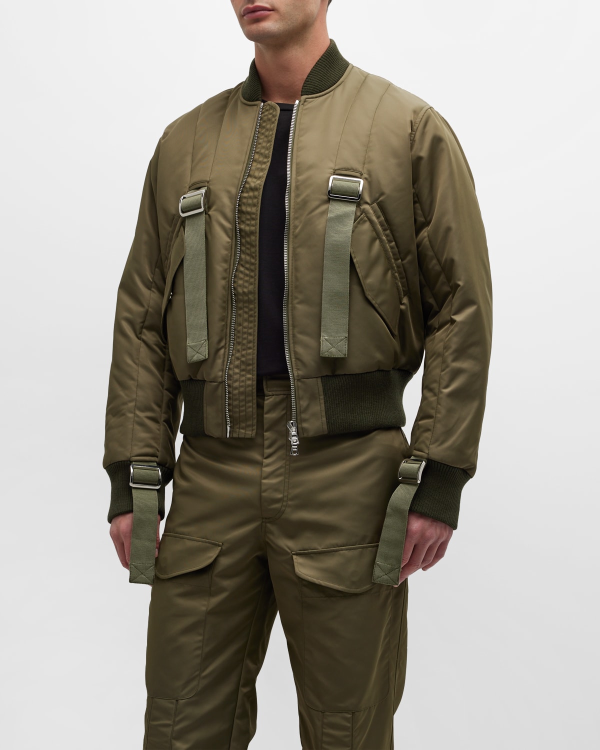 Theory Men's Nylon Flight Bomber Jacket Neiman Marcus