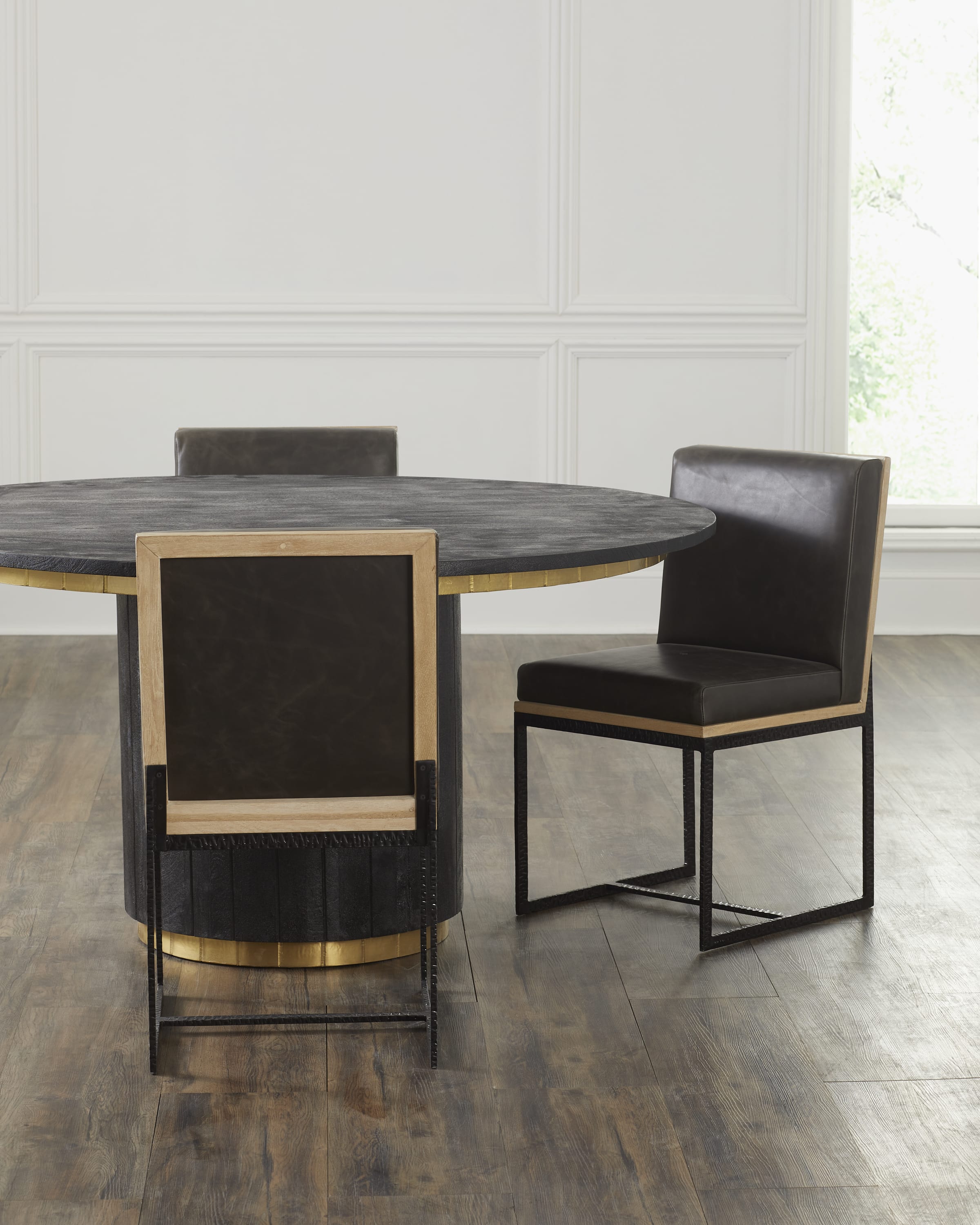 Arteriors Keegan Leather Dining Chair Neiman Marcus