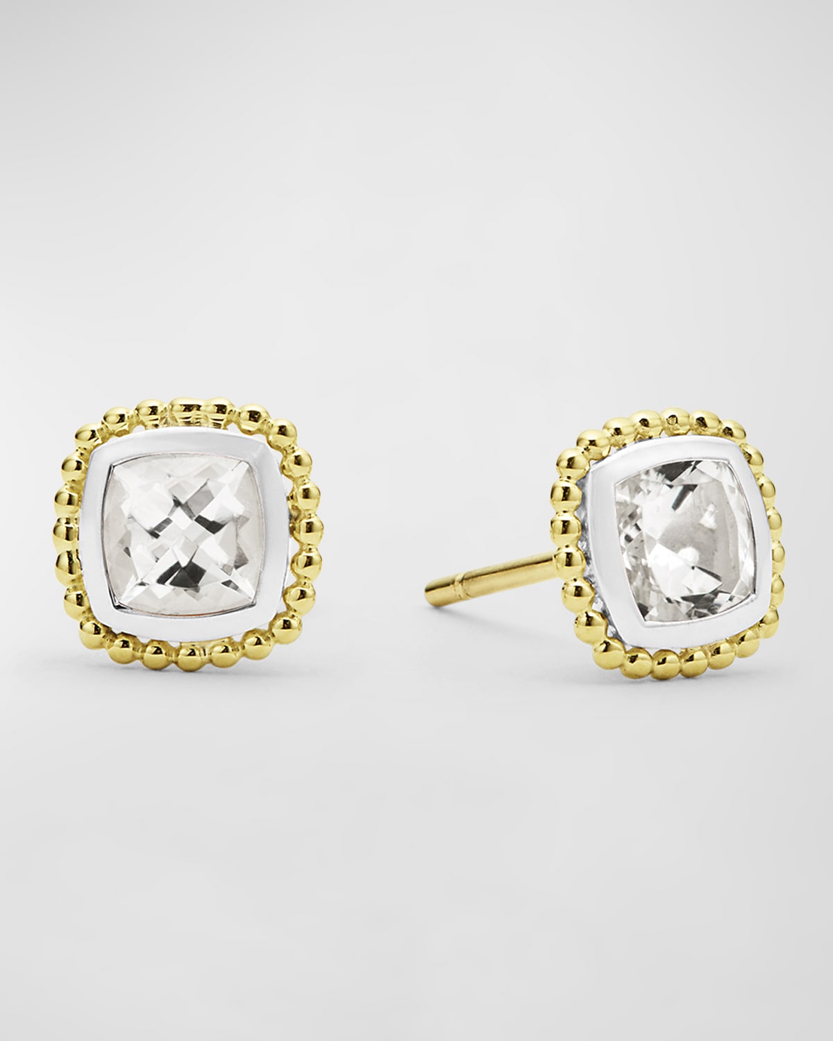 Konstantino 18K Gold Accented Chalcedony & White Topaz Stud Earrings main image 0