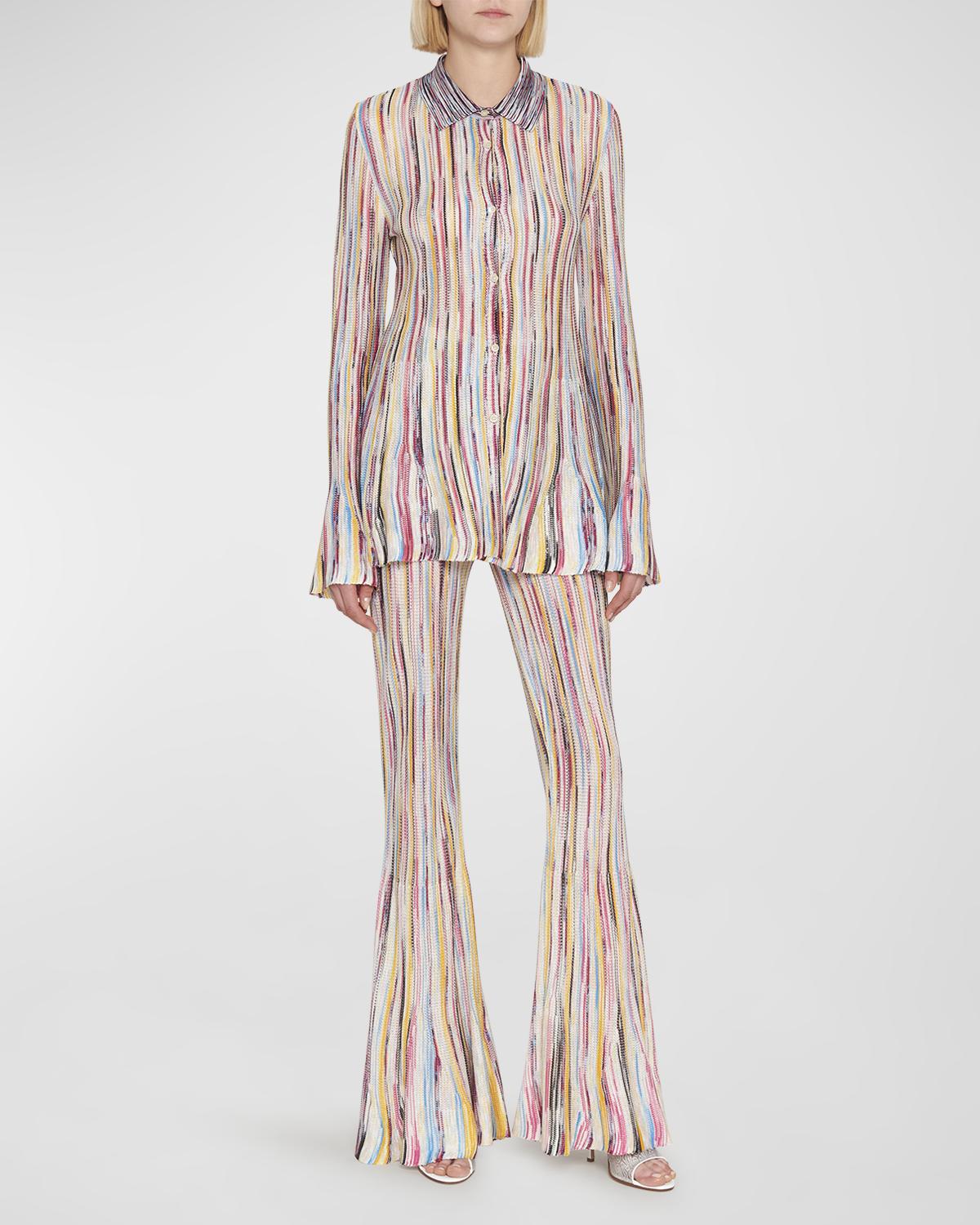 Ralph Lauren Collection Capri Striped Collared Shirt | Neiman Marcus