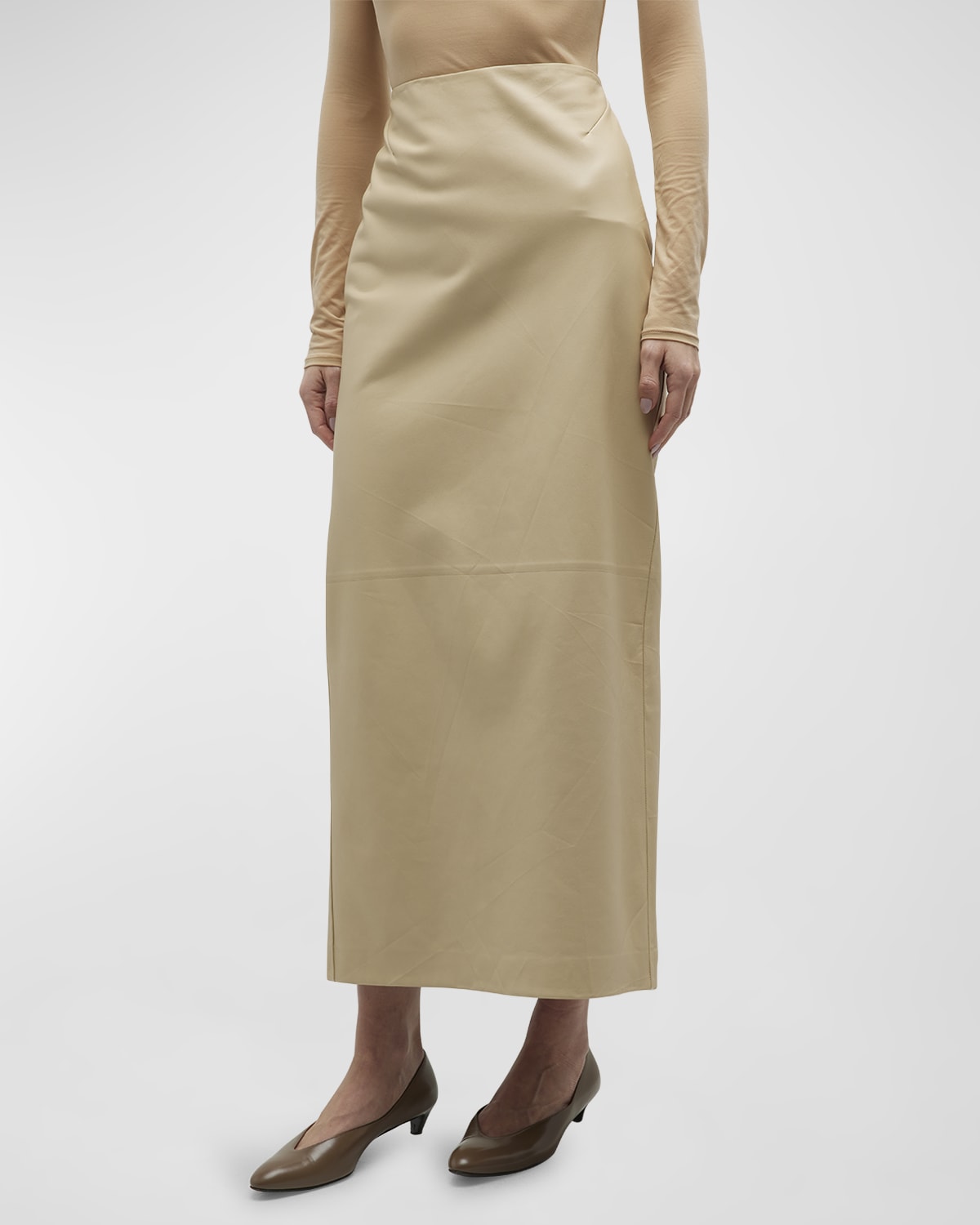 The Row Isidro Ribbed Stretch-jersey Midi Skirt - Women - White Skirts - L