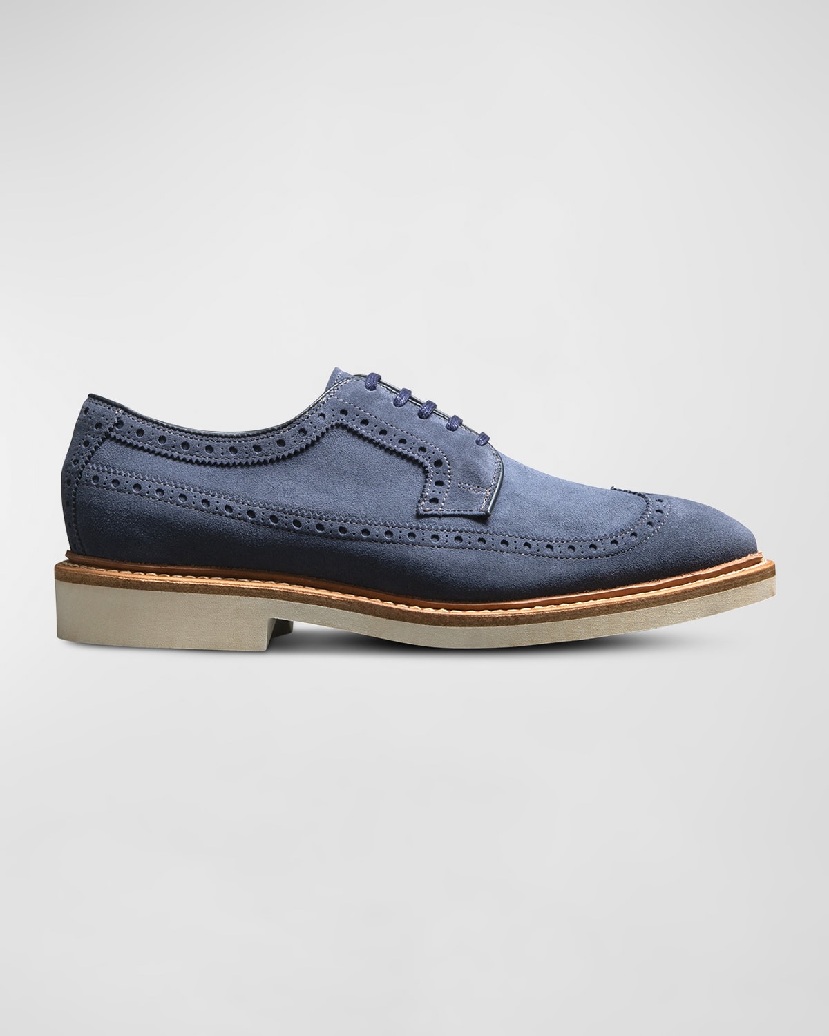 Brunello Cucinelli Men's Suede Wingtip Brogue Derby Shoes | Neiman Marcus