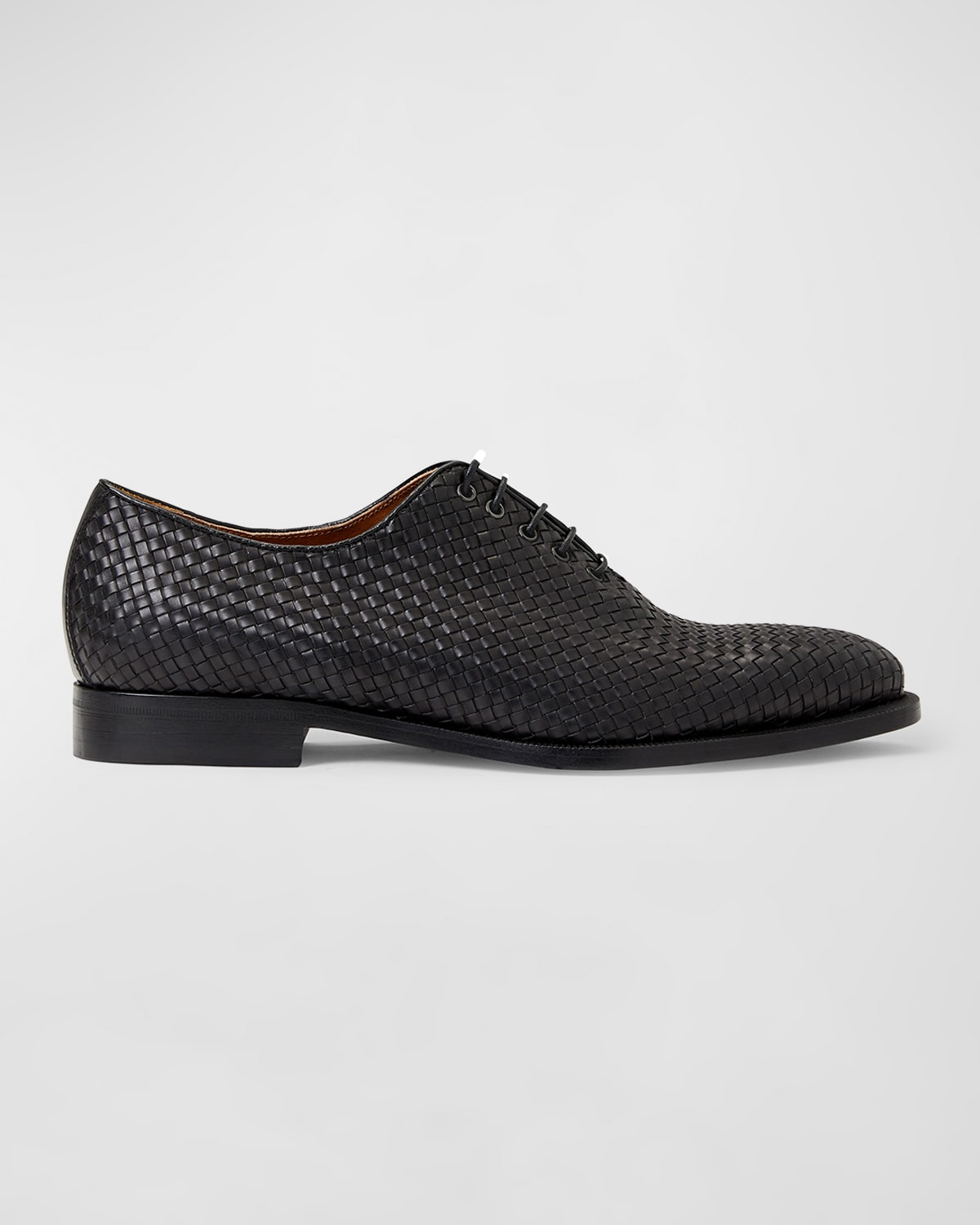 TOM FORD Men's Elkan Burnished Leather Oxfords | Neiman Marcus