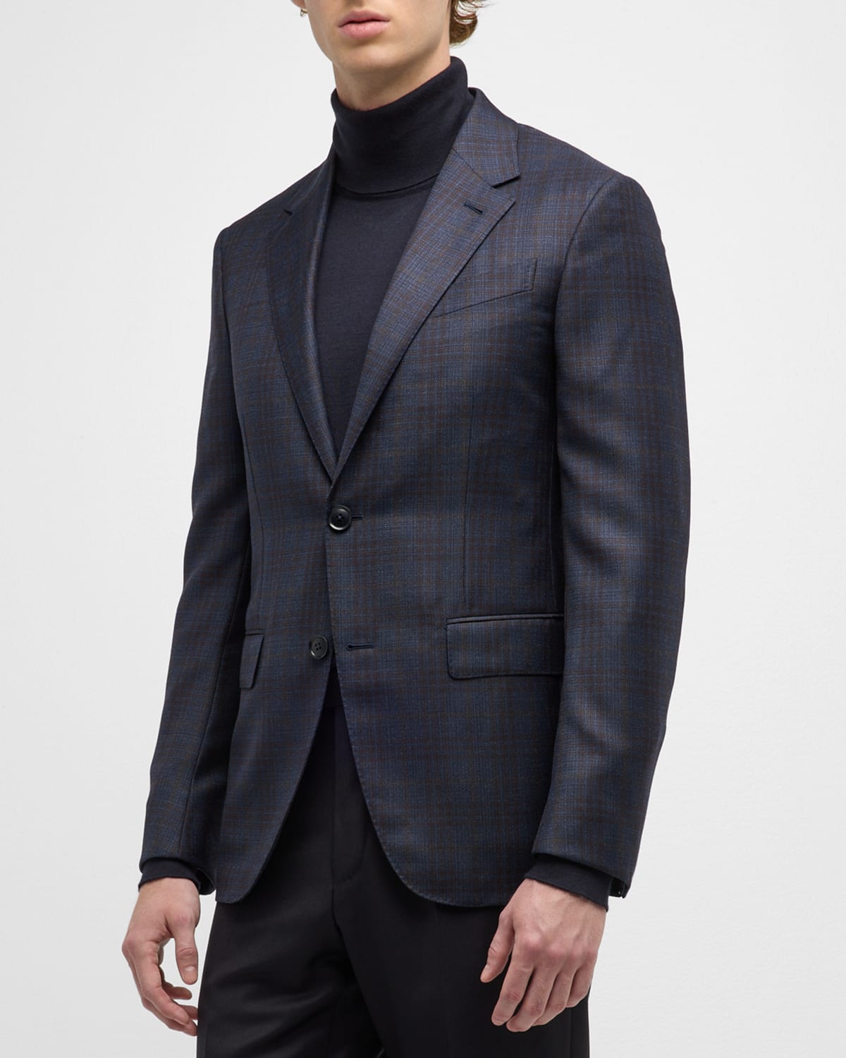 ZEGNA Men's Plaid Wool-Blend Sport Coat | Neiman Marcus