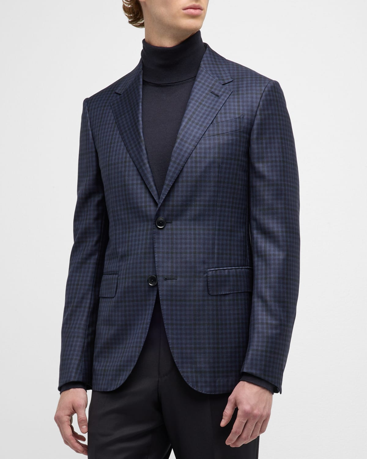 ZEGNA Men's Check Wool Sport Coat | Neiman Marcus