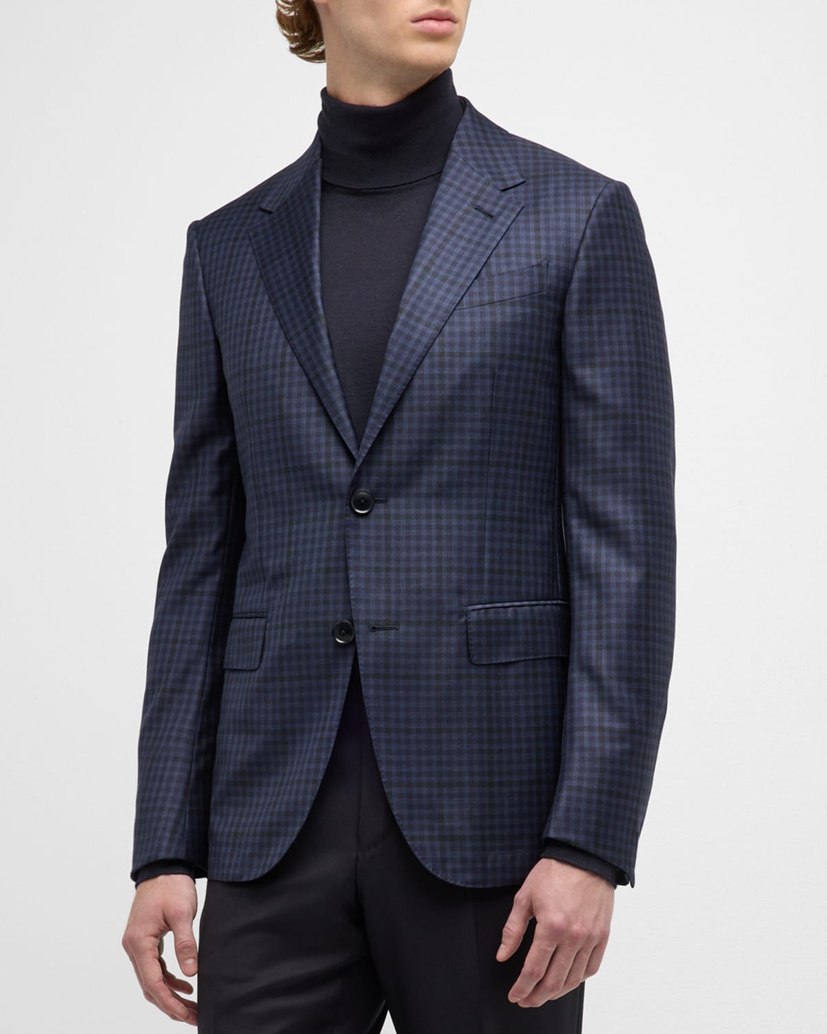 ZEGNA Men's Check Wool Sport Coat Neiman Marcus