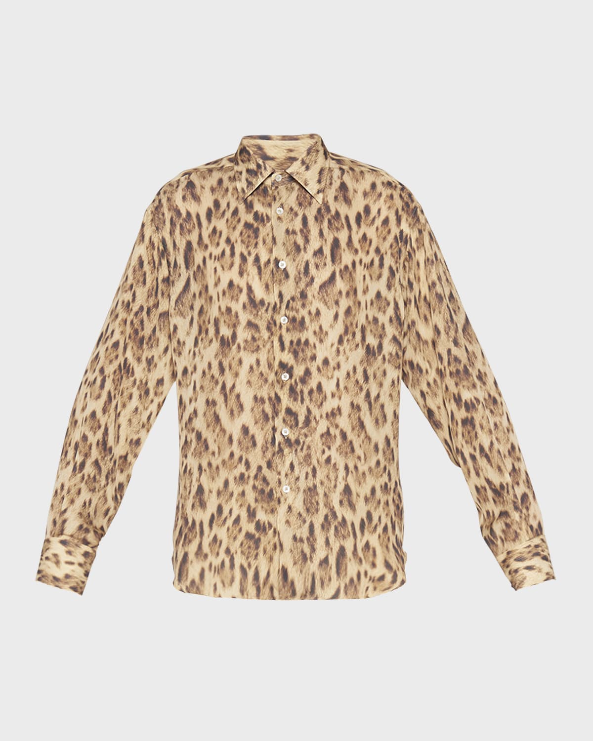 TOM FORD Men's LeopardPrint Relaxed Fit Sport Shirt Neiman Marcus